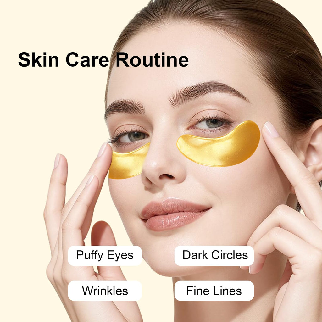 30 Pairs Gel Collagen Eye Pads,Crystal Collagen Under Eye Mask for Moisturizing,Reducing Fine Lines&Dark Circles& Puffy Eyes Under Eye Patch for Women Men, Black