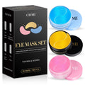CHMI 180 Pcs (90 Pairs) Under Eye Patches, 3-Pack Eye Mask Set (24K Gold, Hyaluronic Acid, Rose) for Dark Circles and Puffy Eyes, Hydrating Gel Pads for Undereye Bags, Skin Care.