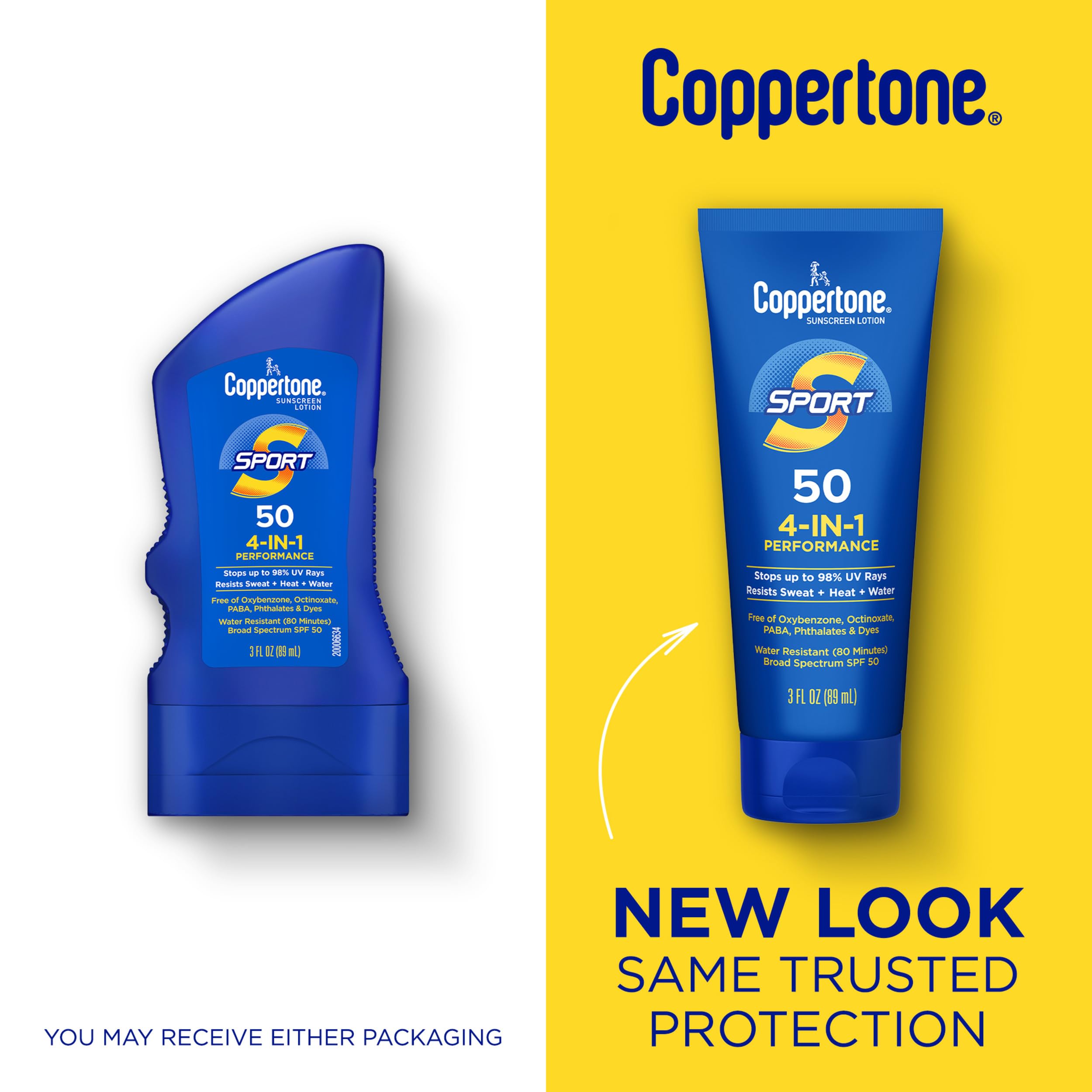 Coppertone SPORT Sunscreen Lotion Broad Spectrum SPF 50, Water Resistant 80 Minutes, UVA/UVB Protection, Moisturizing Formula with Vitamin E, 7 Fluid Ounce