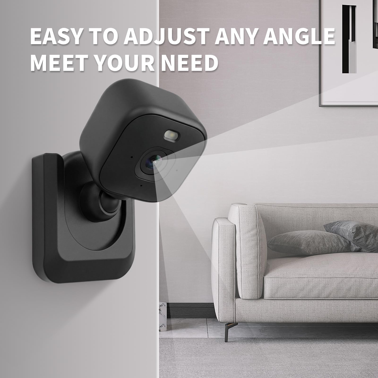 Blink Mini 2 No Drill Wall Mount Bracket for Blink Mini 2/Blink Outdoor 4/Blink Indoor Camera,No Screw Adhesive Blink Camera Mount for Blink Indoor Outdoor Camera 3Pack (Camera Not Included),White