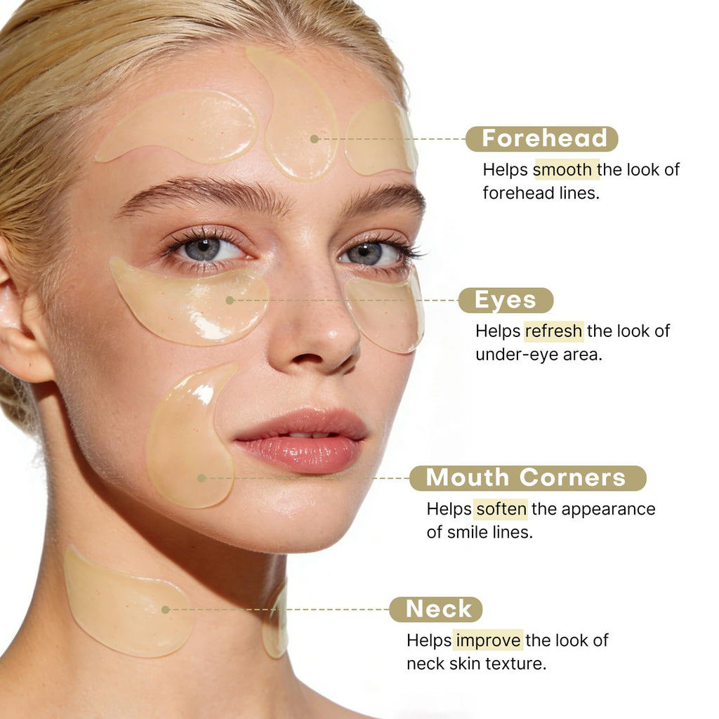 dewyhour Retinol Collagen Firming Hydrogel Patches - Under Eye Patches for Puffy Eyes & Dark Circles, Moisturizing Eye Mask with Caffeine & Hyaluronic Acid, Gentle Korean Skincare