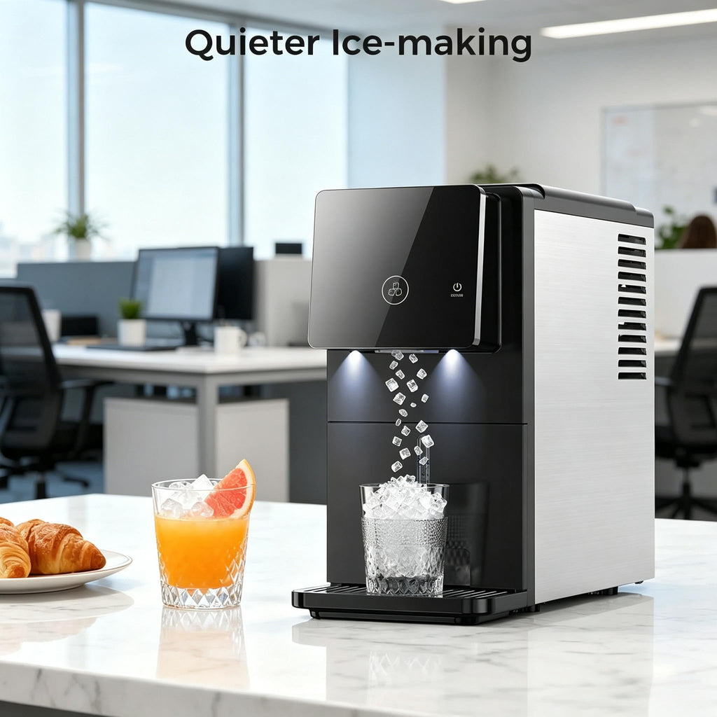 COWSAR Ice Maker Countertop, Portable Ice Machine with Self-Cleaning, 26.5 lbs/24Hrs, 8 Ice Cubes in 6 Mins, Ice Basket and Scoop, Ideal for Home, Kitchen, Bar, Camping