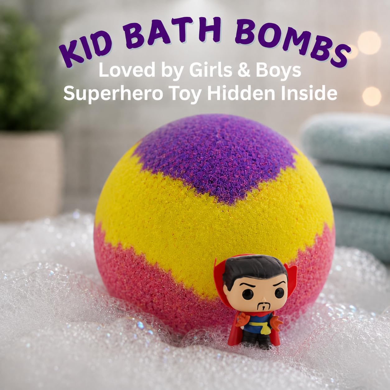 EvolutionUSA Refresh Bath Bombs for Women & Kids – 24 Bath Bombs Mini Sized, Organic Bathbomb Set, Women & Kids Bath Fizz, Luxury Gift for Mother’s Day, Easter, Valentines, Birthday or Self Care