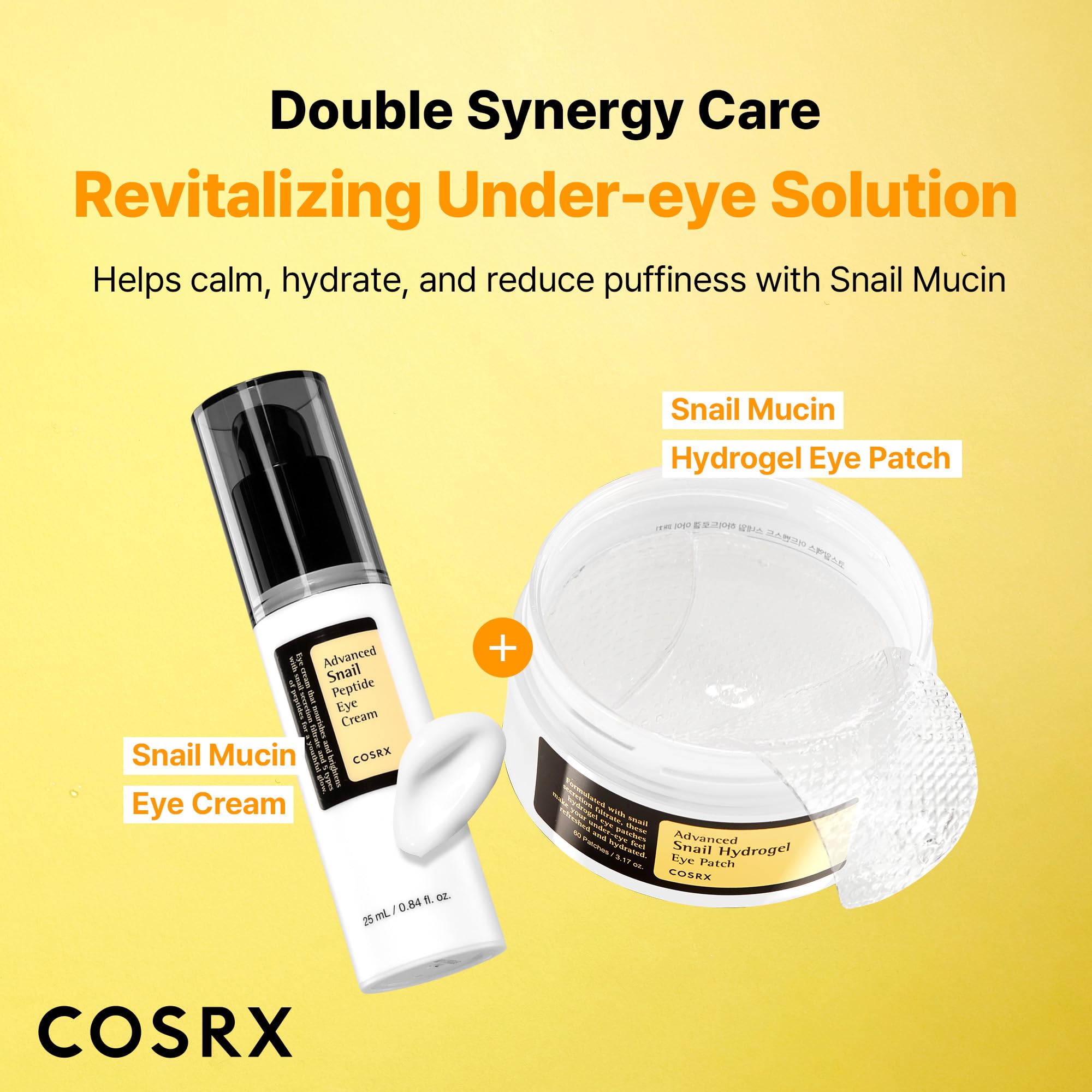 COSRX Pink Peptides Collagen Hydrogel Eye Patch for Puffy Eyes, Cooling & Firming Under Eye Patches with 4-Peptide & Caffeine (60), Depuffing Gel Eye Mask, Korean Skin Care