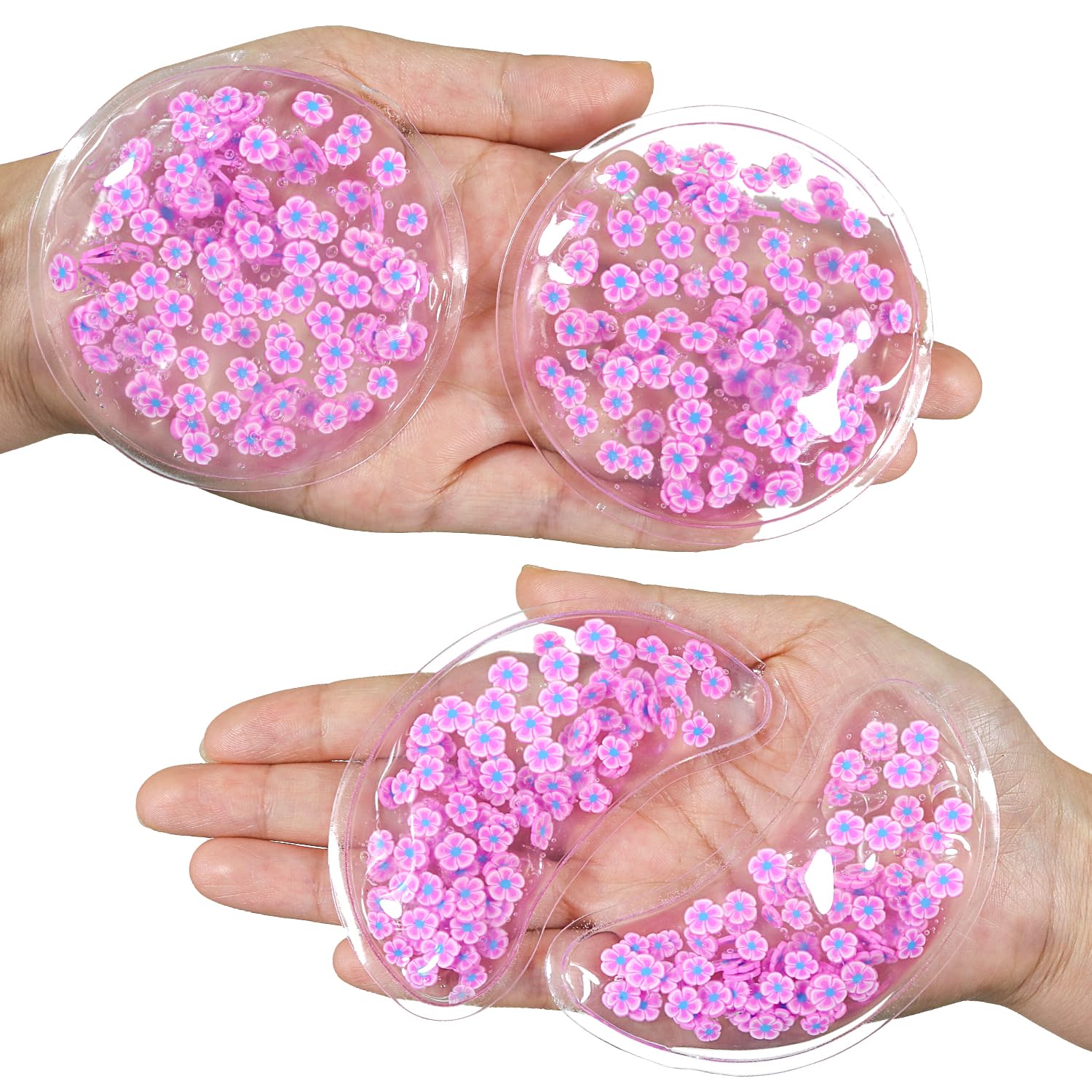 4PCS Gel Eye Ice Pack Set Reusable, Cold and Hot Compress for Eyes, Ice Pack for Eyes, Cooling Eye Pads for Eye Strain, Swelling, Redness, Dark Circles, Puffy Eyes, and Eye Recovery Surgery.