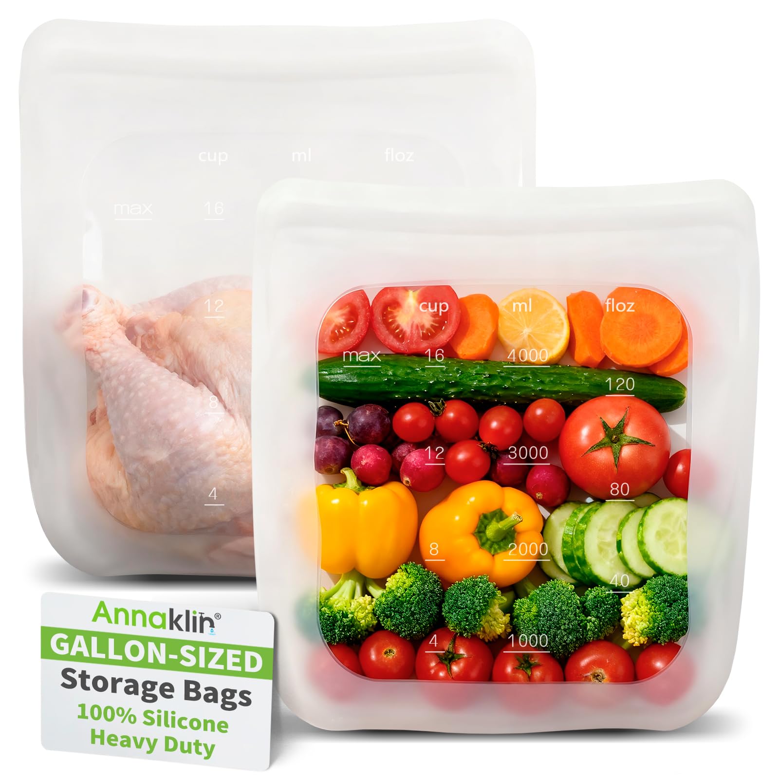Reusable Food Bags, 12 Pack 100% Silicone Food Storage Bags Stand Up Zip Lock Container, Freezer Microwave Oven Dishwasher Safe, 4 Medium 4 Small 4 Extra Small, Aqua