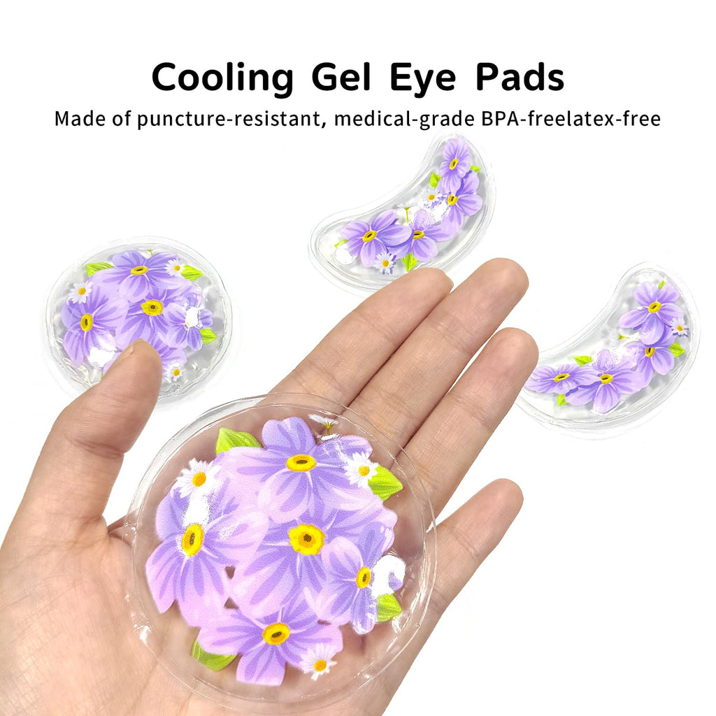 4PCS Gel Eye Ice Pack Set Reusable, Cold and Hot Compress for Eyes, Ice Pack for Eyes, Cooling Eye Pads for Eye Strain, Swelling, Redness, Dark Circles, Puffy Eyes, and Eye Recovery Surgery.