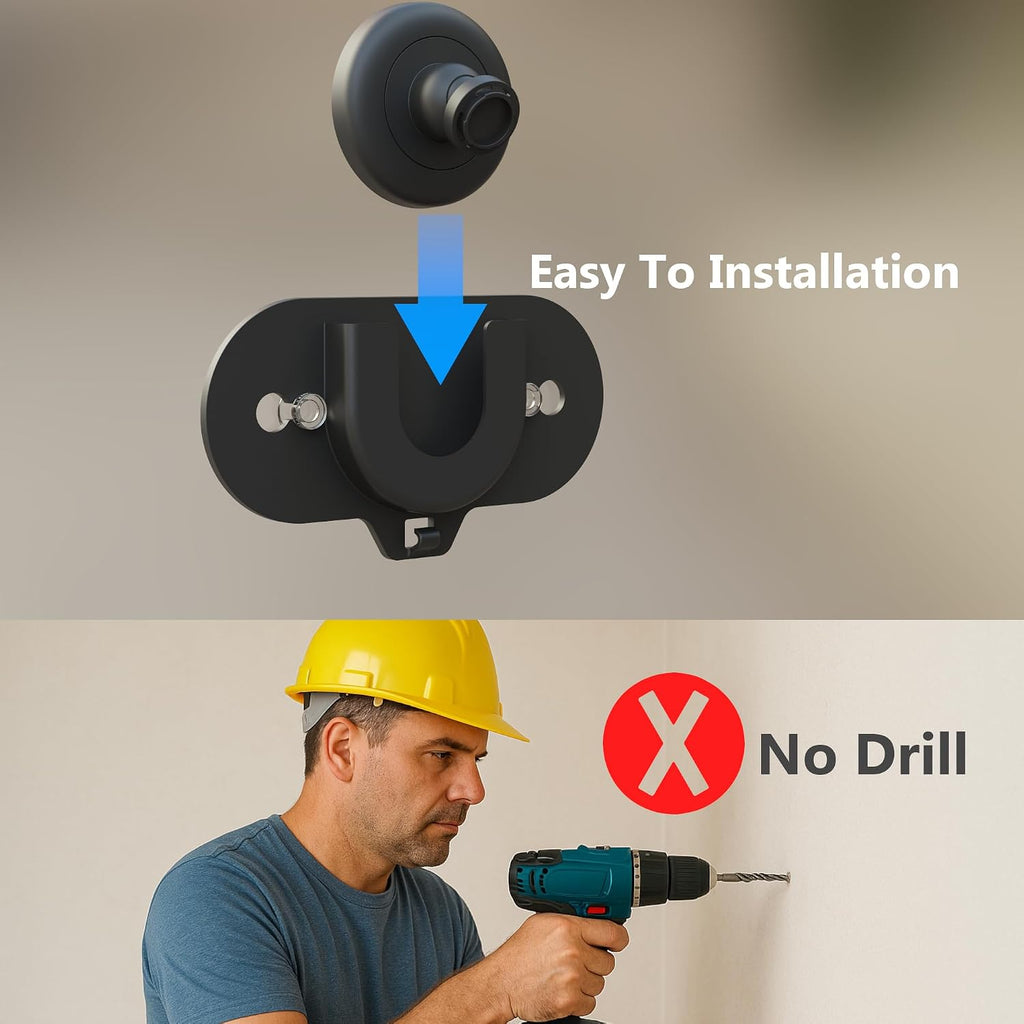 2 Pack Blink Camera Mount with Strong Suction Cup, No Drill No Screws No Adhesive, Window Mount for Blink Mini 2K+ /Mini 2 /Blink Outdoor 2K+ 4 /Blink Indoor Camera (Black)
