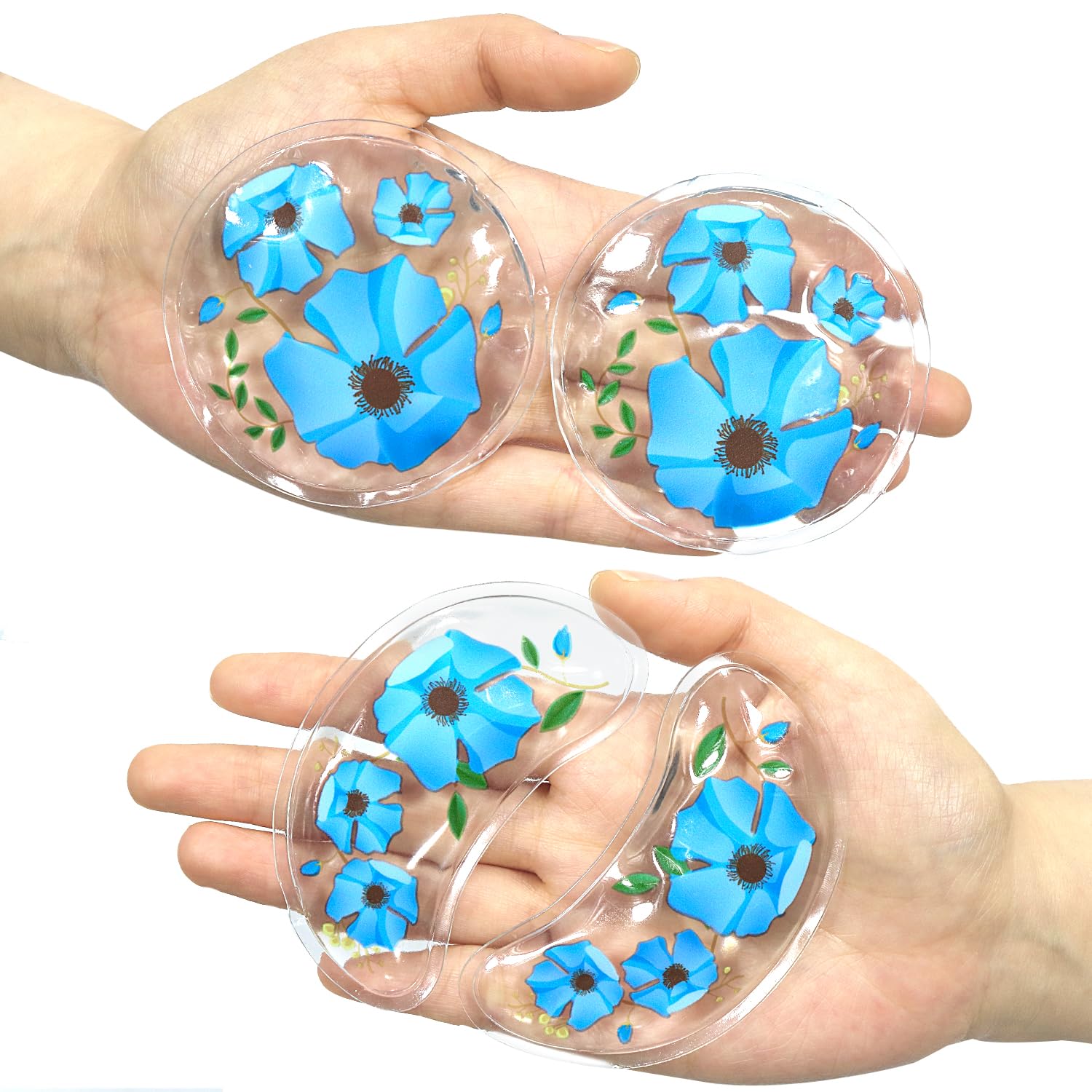 4PCS Gel Eye Ice Pack Set Reusable, Cold and Hot Compress for Eyes, Ice Pack for Eyes, Cooling Eye Pads for Eye Strain, Swelling, Redness, Dark Circles, Puffy Eyes, and Eye Recovery Surgery.