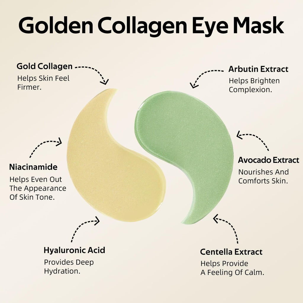 dewyhour Retinol Collagen Firming Hydrogel Patches - Under Eye Patches for Puffy Eyes & Dark Circles, Moisturizing Eye Mask with Caffeine & Hyaluronic Acid, Gentle Korean Skincare