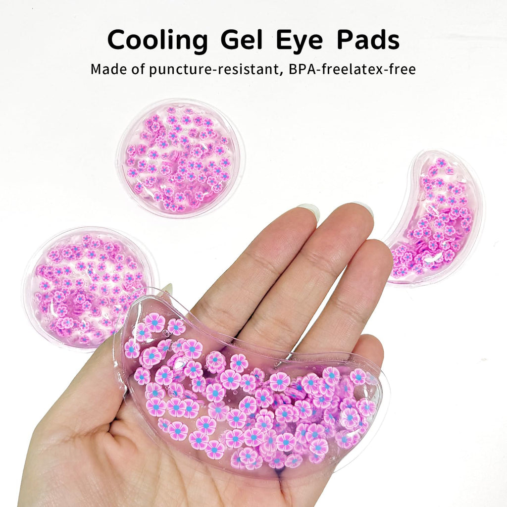 4PCS Gel Eye Ice Pack Set Reusable, Cold and Hot Compress for Eyes, Ice Pack for Eyes, Cooling Eye Pads for Eye Strain, Swelling, Redness, Dark Circles, Puffy Eyes, and Eye Recovery Surgery.