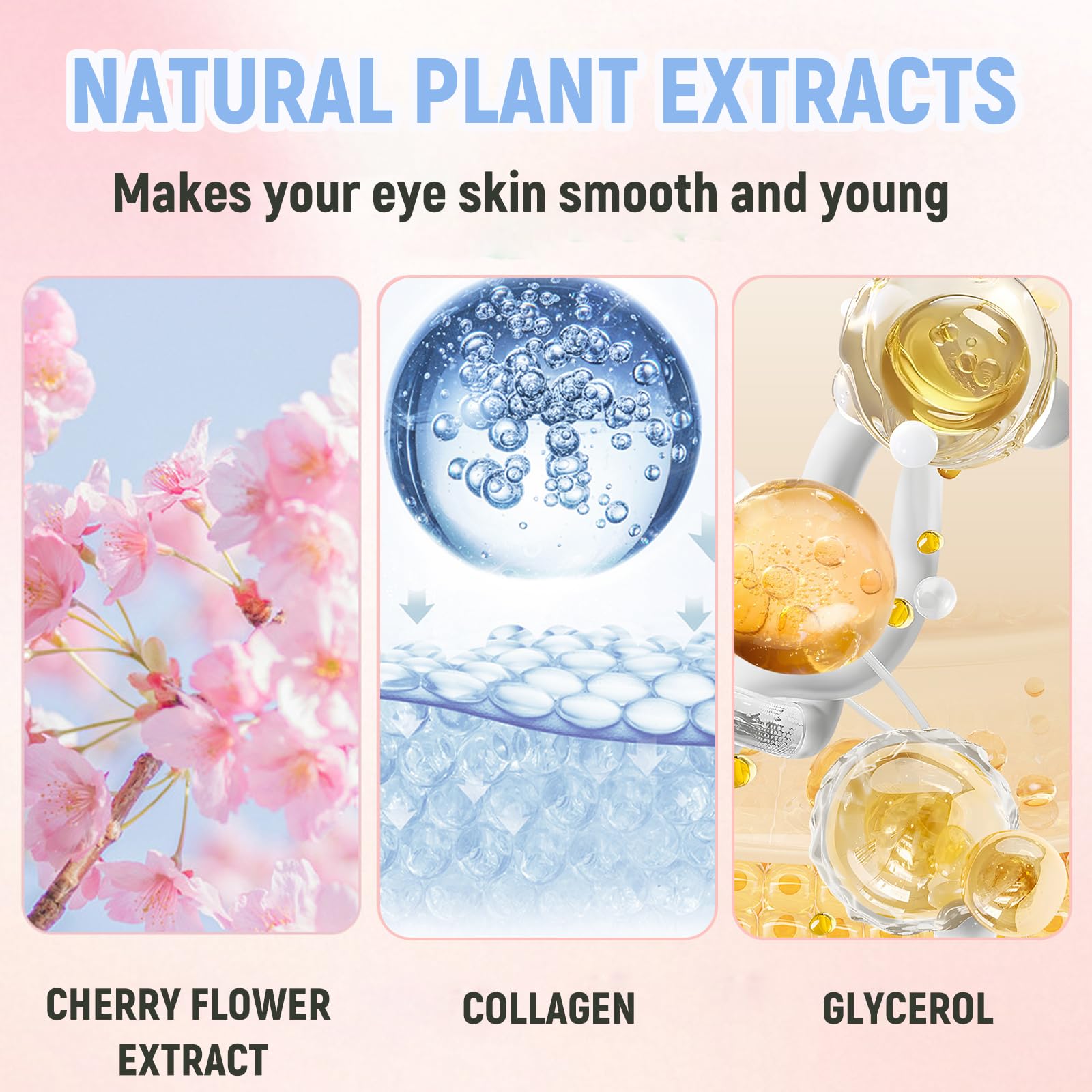 60 Pcs Gradient Under Eye Patches, Eye Patches for Puffy Eyes and Dark Circles, Eye Patches for Dark Circles, Under Eye Mask, Collagen Eye Patches, Eye Mask Skincare, Reduce Wrinkles and Fine Lines