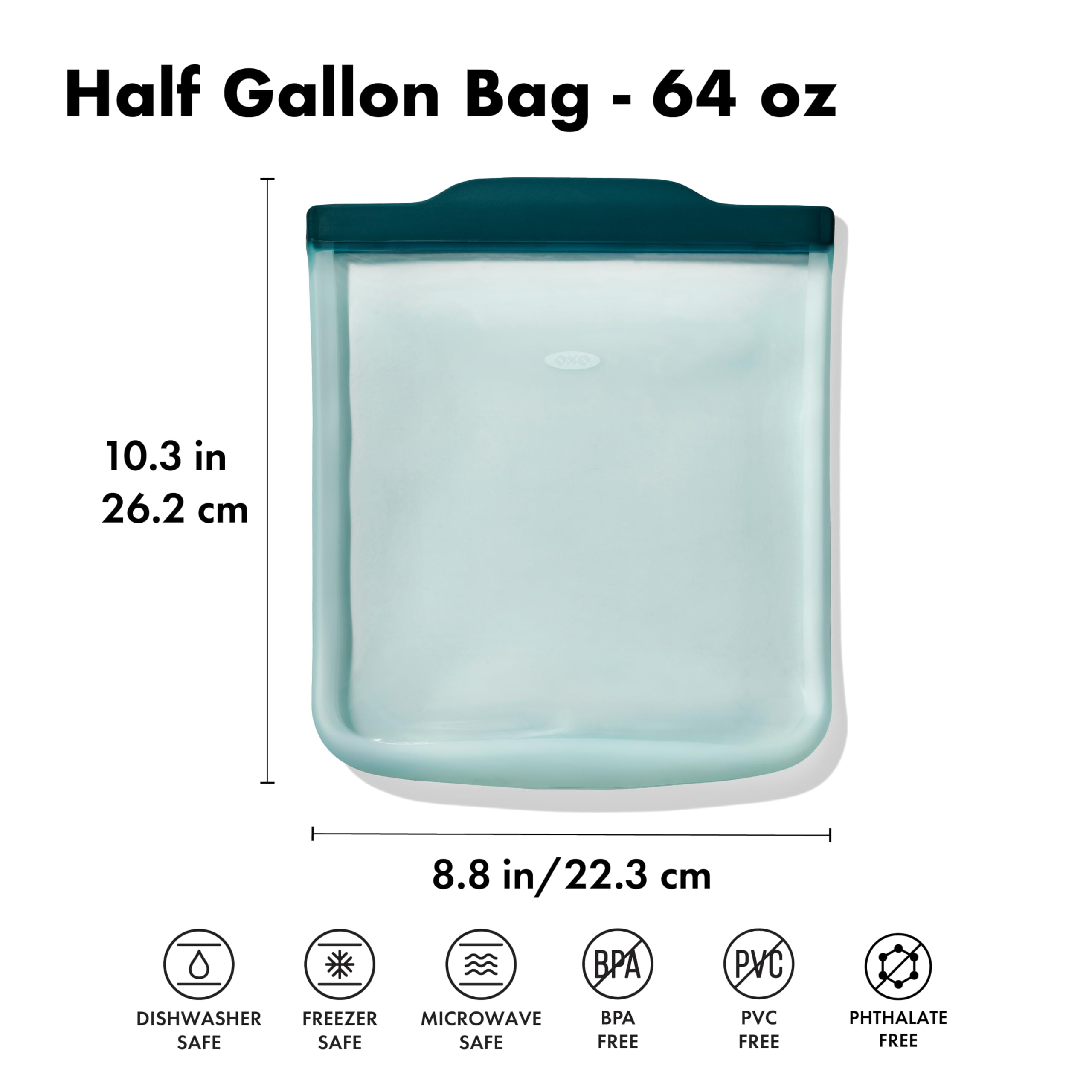 OXO Good Grips Silicone Reusable Bag – Stand-Up Snack (12 oz) – Oat