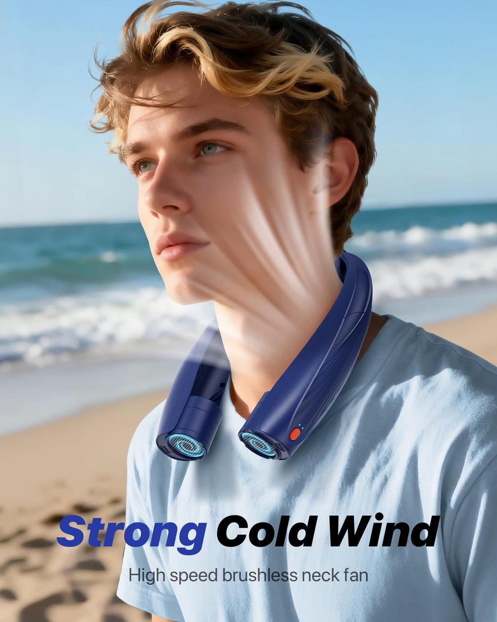 Kesguar Portable Neck Fan, 20H RunTime Cooling Fan, 6 Speeds 360° Airflow Personal Fan, Rechargeable Hands Free with 6000mAh Battery Wearable Fan Gifts for Women Men Outdoor Travel Camping