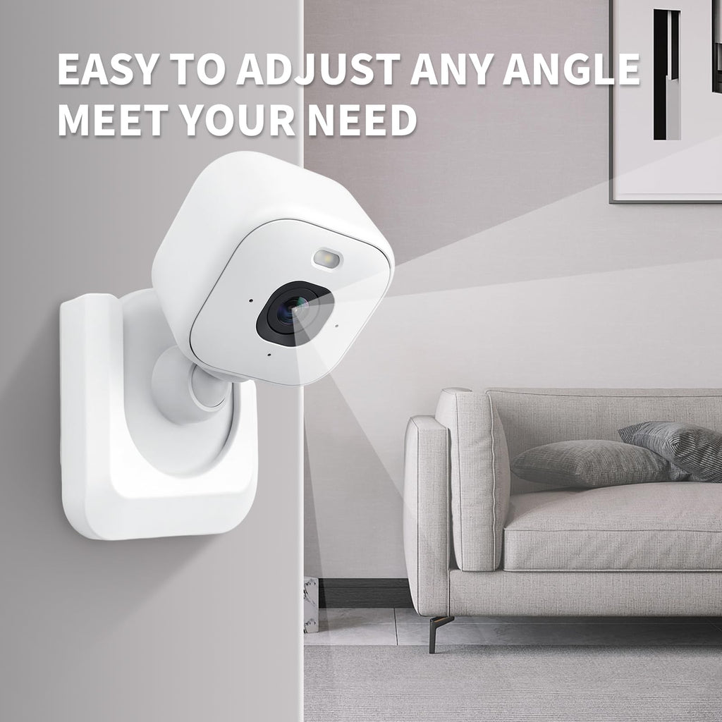 Blink Mini 2 No Drill Wall Mount Bracket for Blink Mini 2/Blink Outdoor 4/Blink Indoor Camera,No Screw Adhesive Blink Camera Mount for Blink Indoor Outdoor Camera 3Pack (Camera Not Included),White