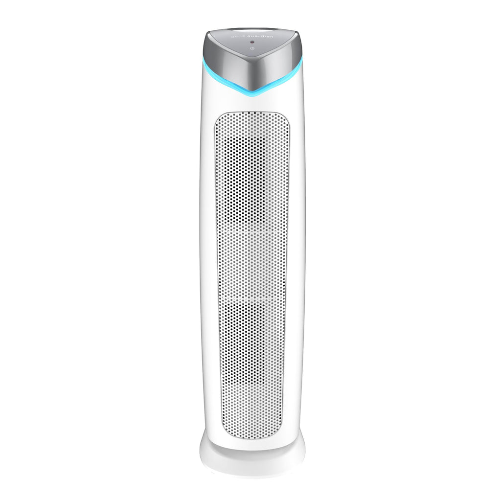 GermGuardian 5-In-1 HEPA Air Purifier for Home, Large Rooms Up To 915 Sq. Ft. with HEPA Pet Air Filter, UV-C Light & Odor Reduction, AC5250PT, 28" Tower, Gray