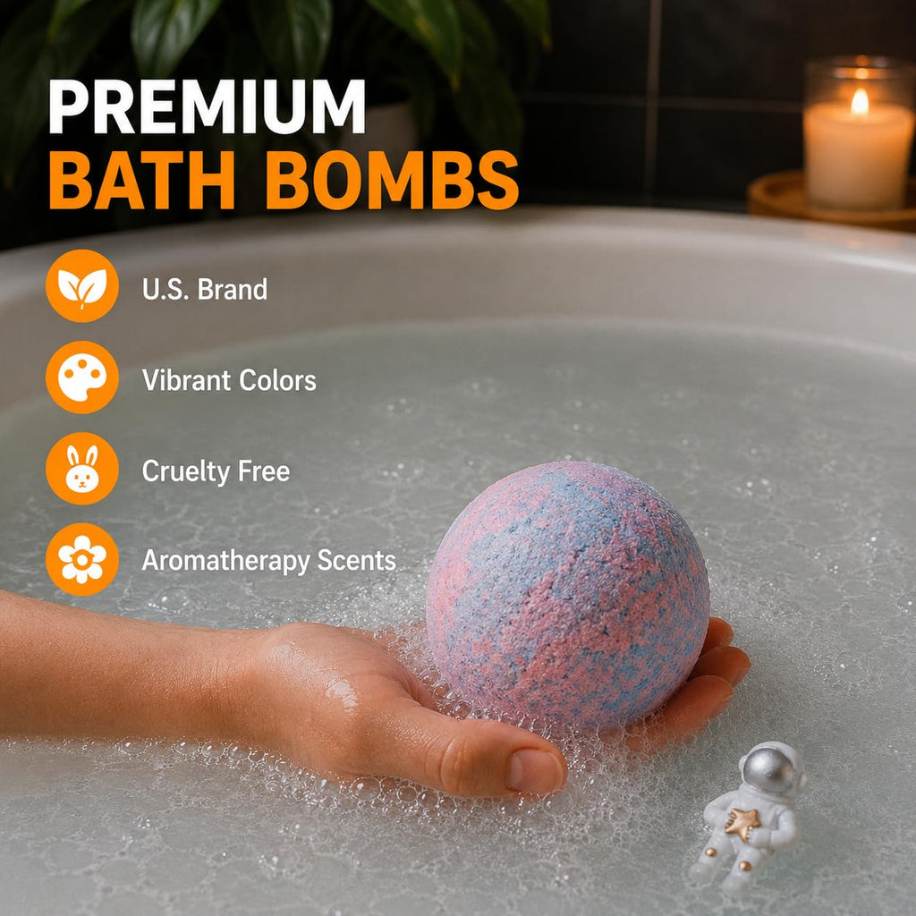 EvolutionUSA Refresh Bath Bombs for Women & Kids – 24 Bath Bombs Mini Sized, Organic Bathbomb Set, Women & Kids Bath Fizz, Luxury Gift for Mother’s Day, Easter, Valentines, Birthday or Self Care