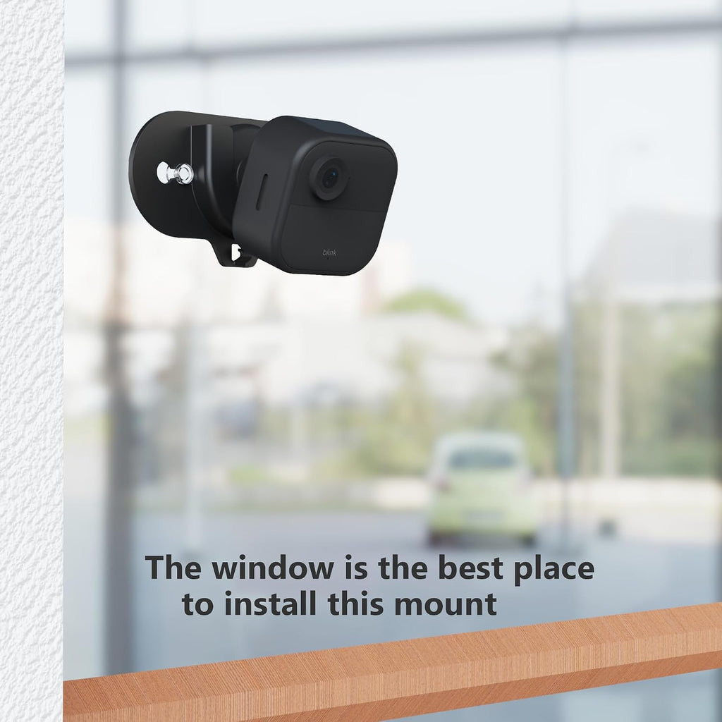 2 Pack Blink Camera Mount with Strong Suction Cup, No Drill No Screws No Adhesive, Window Mount for Blink Mini 2K+ /Mini 2 /Blink Outdoor 2K+ 4 /Blink Indoor Camera (Black)