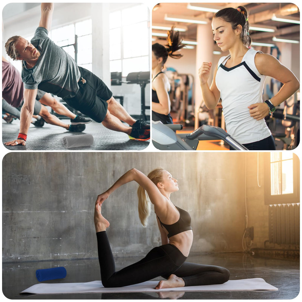 4 Pack Cooling Towel for Gym Fitness Yoga Hiking,Hot Weather Cool Towels Cloth Rags Wrap for Neck Face(4 Pack-02)