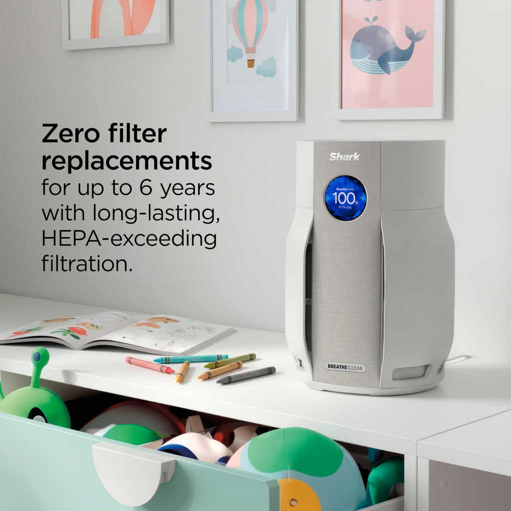 Shark BreatheClear, Smart Air Purifier, Living Room, Bedroom, Kitchen, Motion Sensing, HEPA-Exceeding In All Modes, No Filter Changes up to 6 Years, Dove, HP162 (2026)