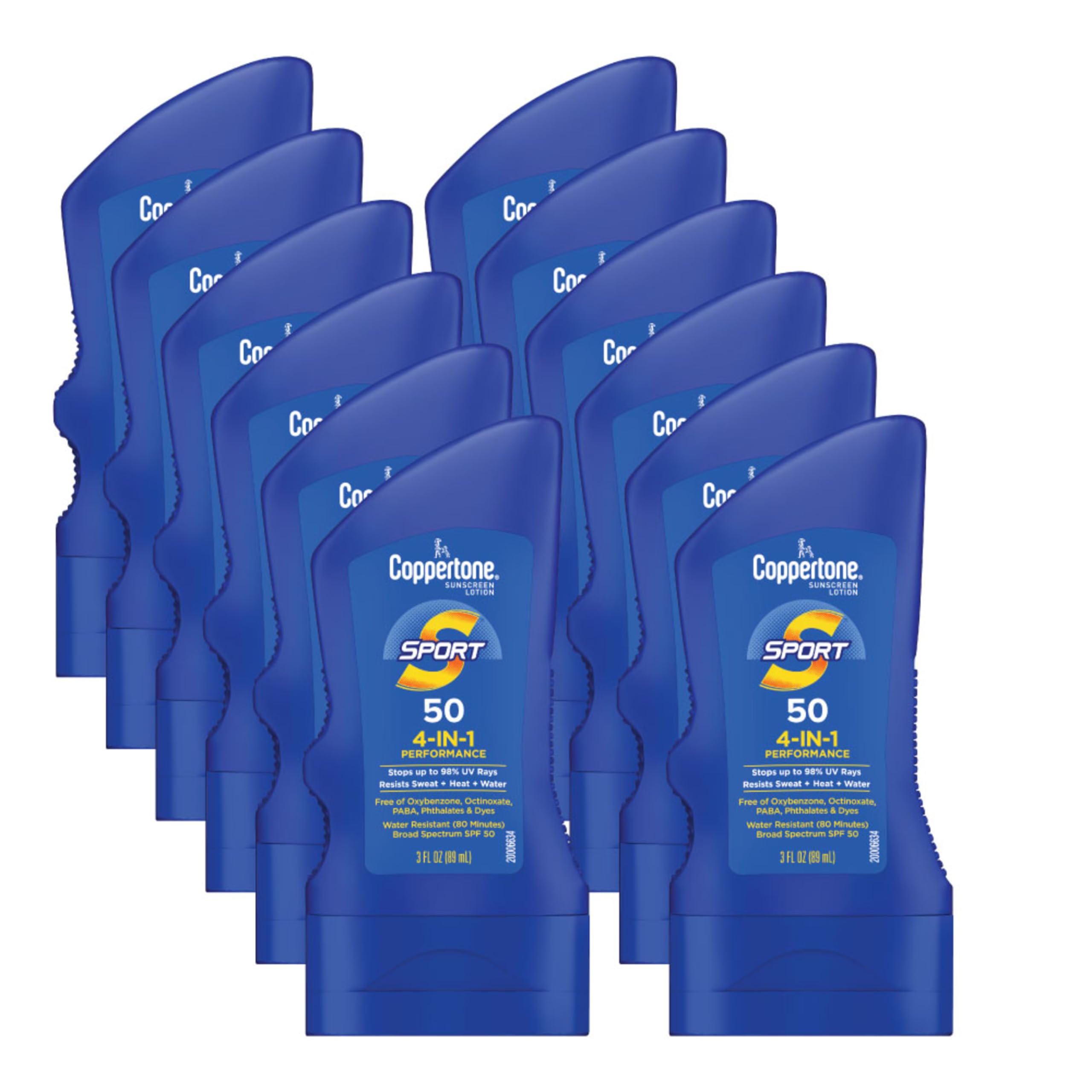 Coppertone SPORT Sunscreen Lotion Broad Spectrum SPF 50, Water Resistant 80 Minutes, UVA/UVB Protection, Moisturizing Formula with Vitamin E, 7 Fluid Ounce