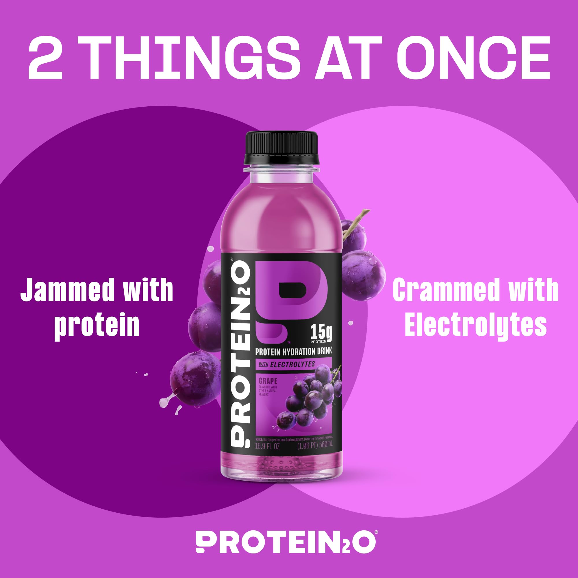 Protein2o 15g Whey Protein Infused Water, Peach Mango, 16.9 Oz Bottle (Pack of 12)