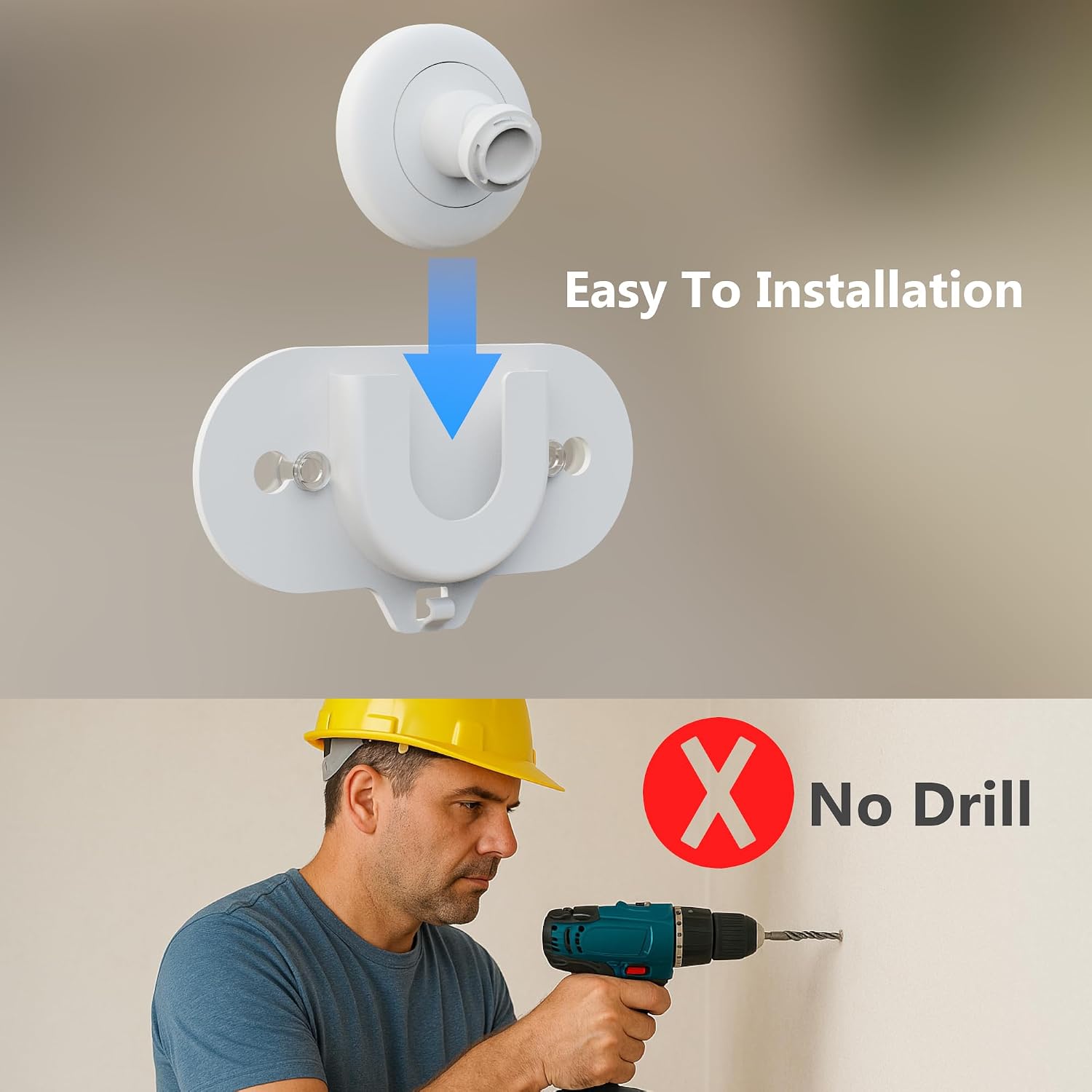 2 Pack Blink Camera Mount with Strong Suction Cup, No Drill No Screws No Adhesive, Window Mount for Blink Mini 2K+/ Mini 2 /Blink Outdoor 2K+ / All Blink Indoor Cameras (White)
