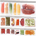 SPLF 6 Pack Reusable Gallon Freezer Bags Dishwasher Safe, BPA FREE Reusable Food Storage Bags, Extra Thick Leakproof Silicone Free 1 Gallon Bags for Marinate Meat, Cereal, Sandwich, Snack, Travel Item