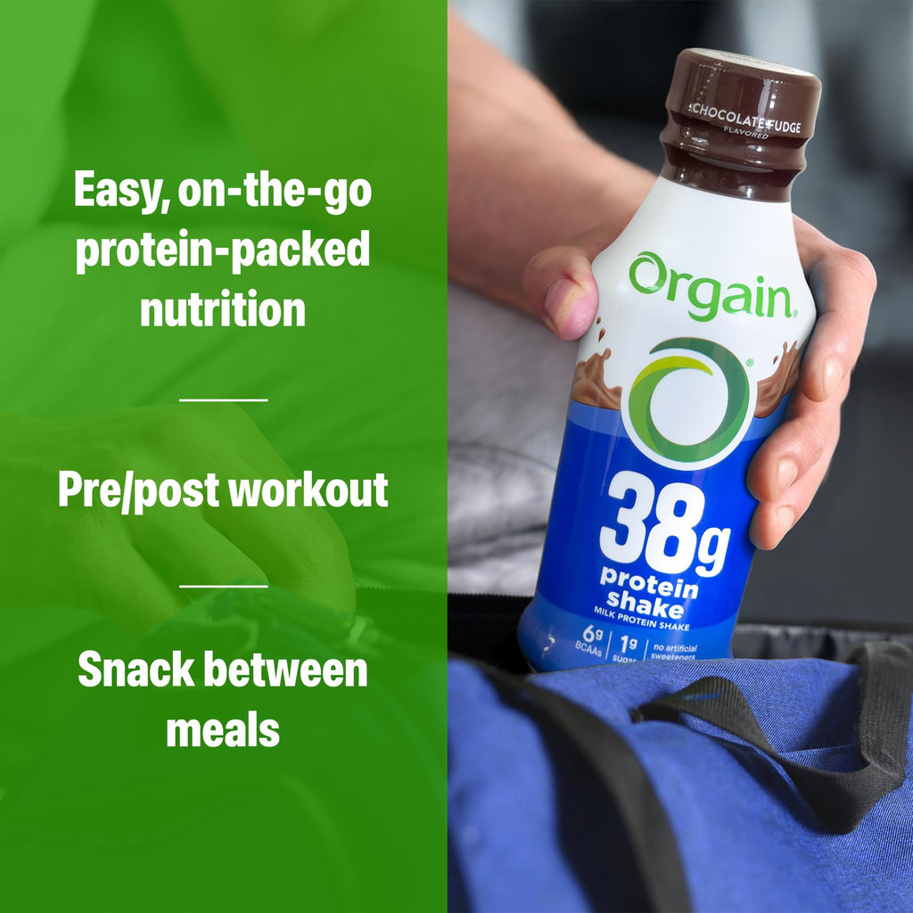 Orgain 30g High Protein Shake, Dairy Isolate Milk Protein, Chocolate Fudge, 5g BCAAs, 1g Sugar Per Serving, Meal Replacement, Ready to Drink, Keto Friendly, Gluten-Free 11 Fl Oz (Pack of 12)