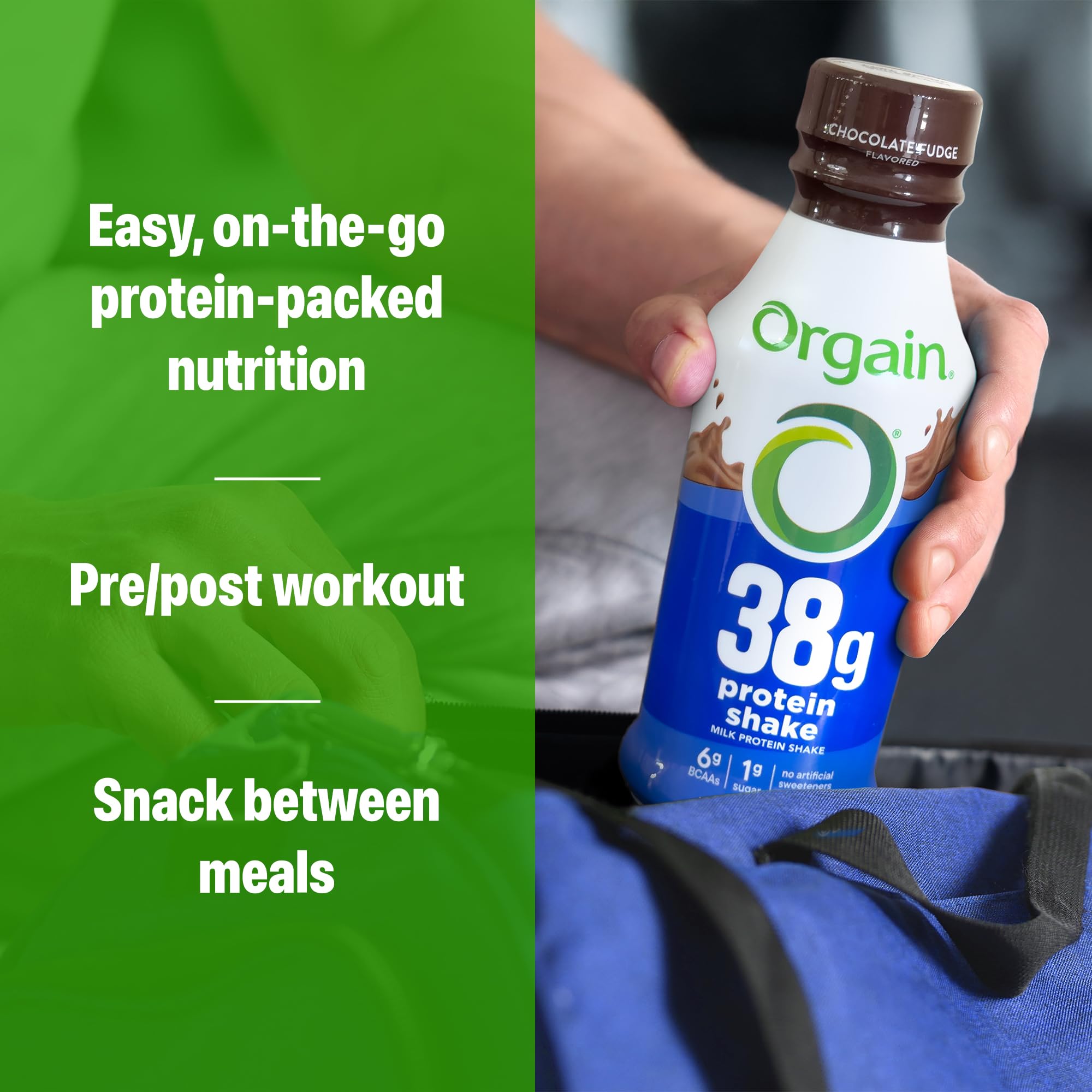 Orgain 30g High Protein Shake, Dairy Isolate Milk Protein, Chocolate Fudge, 5g BCAAs, 1g Sugar Per Serving, Meal Replacement, Ready to Drink, Keto Friendly, Gluten-Free 11 Fl Oz (Pack of 12)