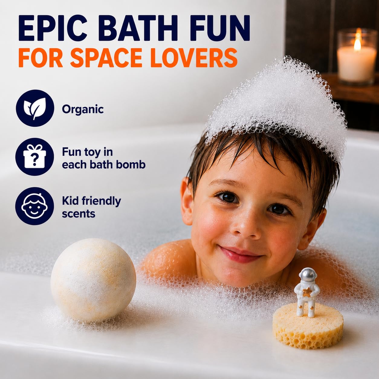 EvolutionUSA Refresh Bath Bombs for Women & Kids – 24 Bath Bombs Mini Sized, Organic Bathbomb Set, Women & Kids Bath Fizz, Luxury Gift for Mother’s Day, Easter, Valentines, Birthday or Self Care