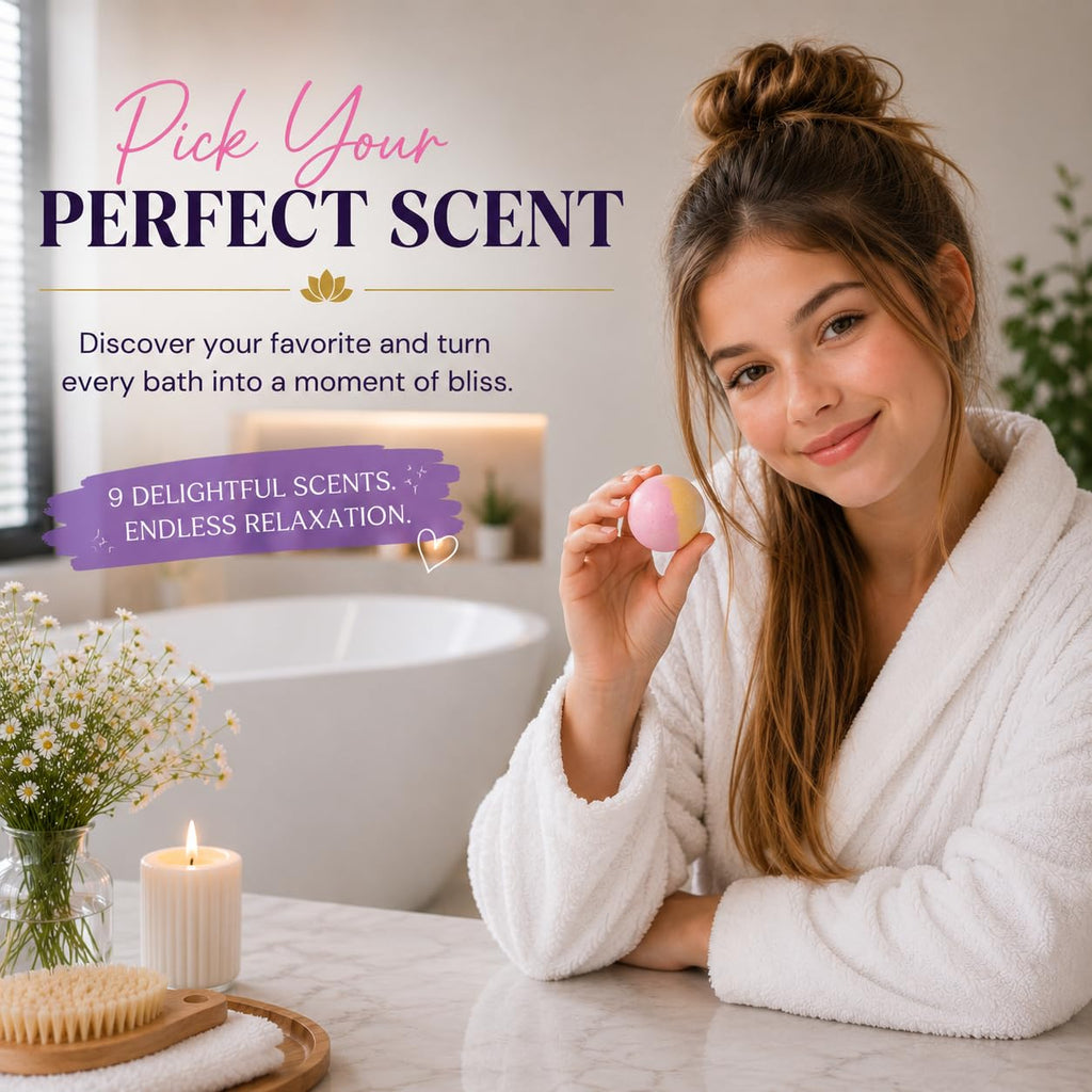 EvolutionUSA Refresh Bath Bombs for Women & Kids – 24 Bath Bombs Mini Sized, Organic Bathbomb Set, Women & Kids Bath Fizz, Luxury Gift for Mother’s Day, Easter, Valentines, Birthday or Self Care