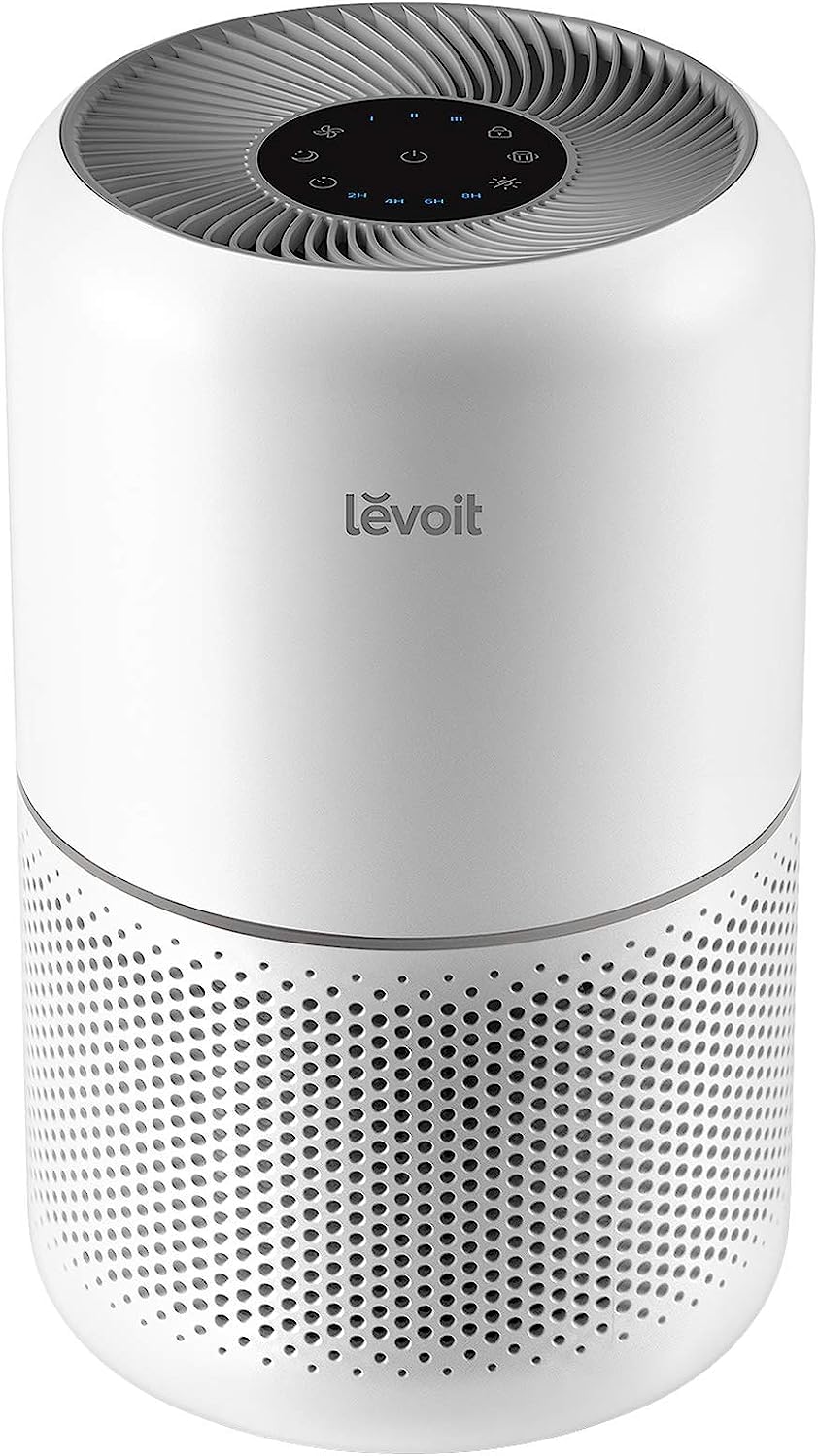 LEVOIT Air Purifier for Home Allergies Pet Hair in Bedroom, Covers Up to 1073 ft² by 56W High Torque Motor, AHAM VERIFIDE, 3-in-1 Filter with HEPA Sleep Mode, Remove Dust Smoke Odor, Core300-P, Black