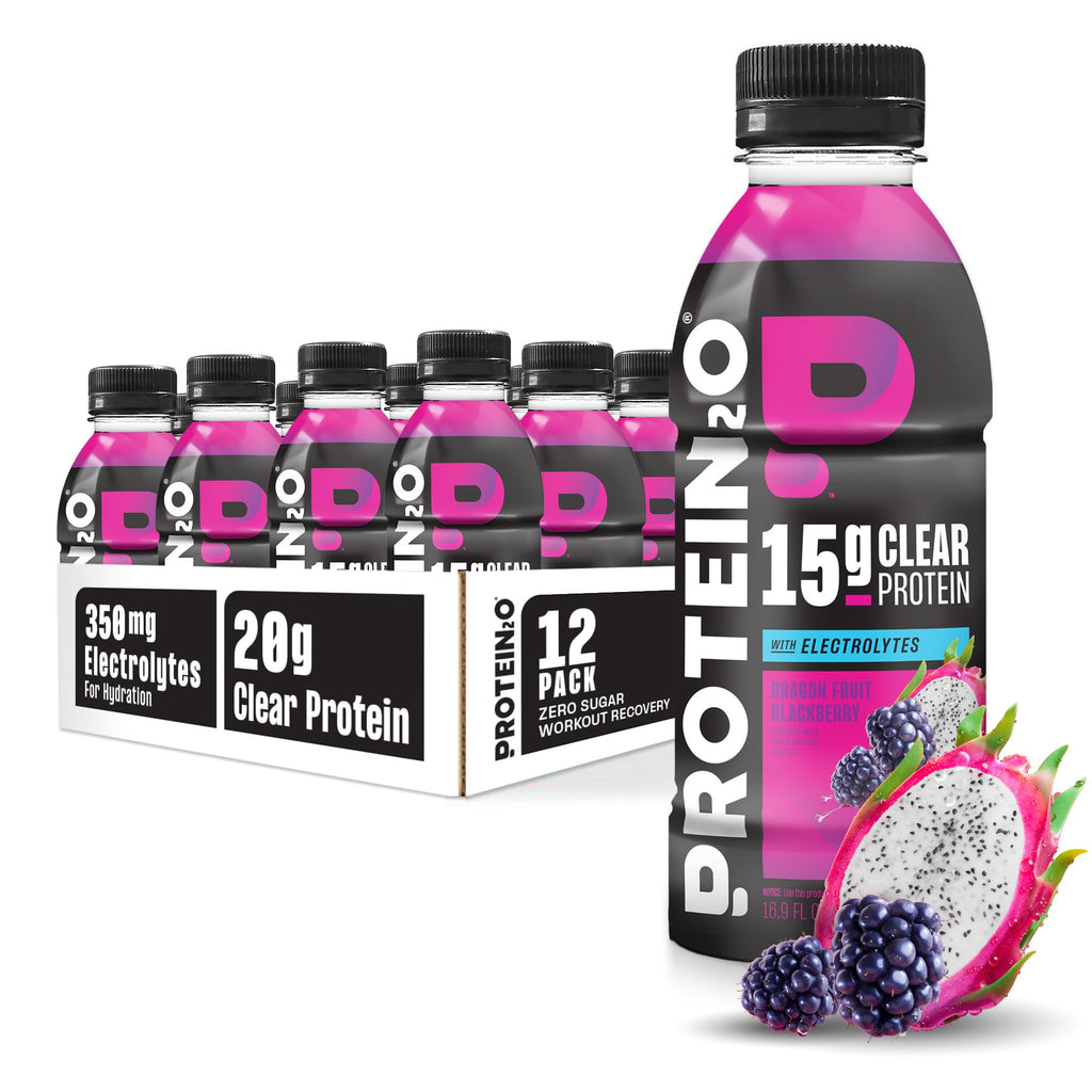 Protein2o 15g Whey Protein Infused Water, Peach Mango, 16.9 Oz Bottle (Pack of 12)