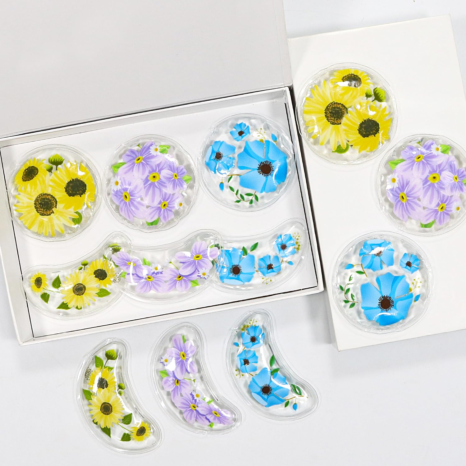 4PCS Gel Eye Ice Pack Set Reusable, Cold and Hot Compress for Eyes, Ice Pack for Eyes, Cooling Eye Pads for Eye Strain, Swelling, Redness, Dark Circles, Puffy Eyes, and Eye Recovery Surgery.