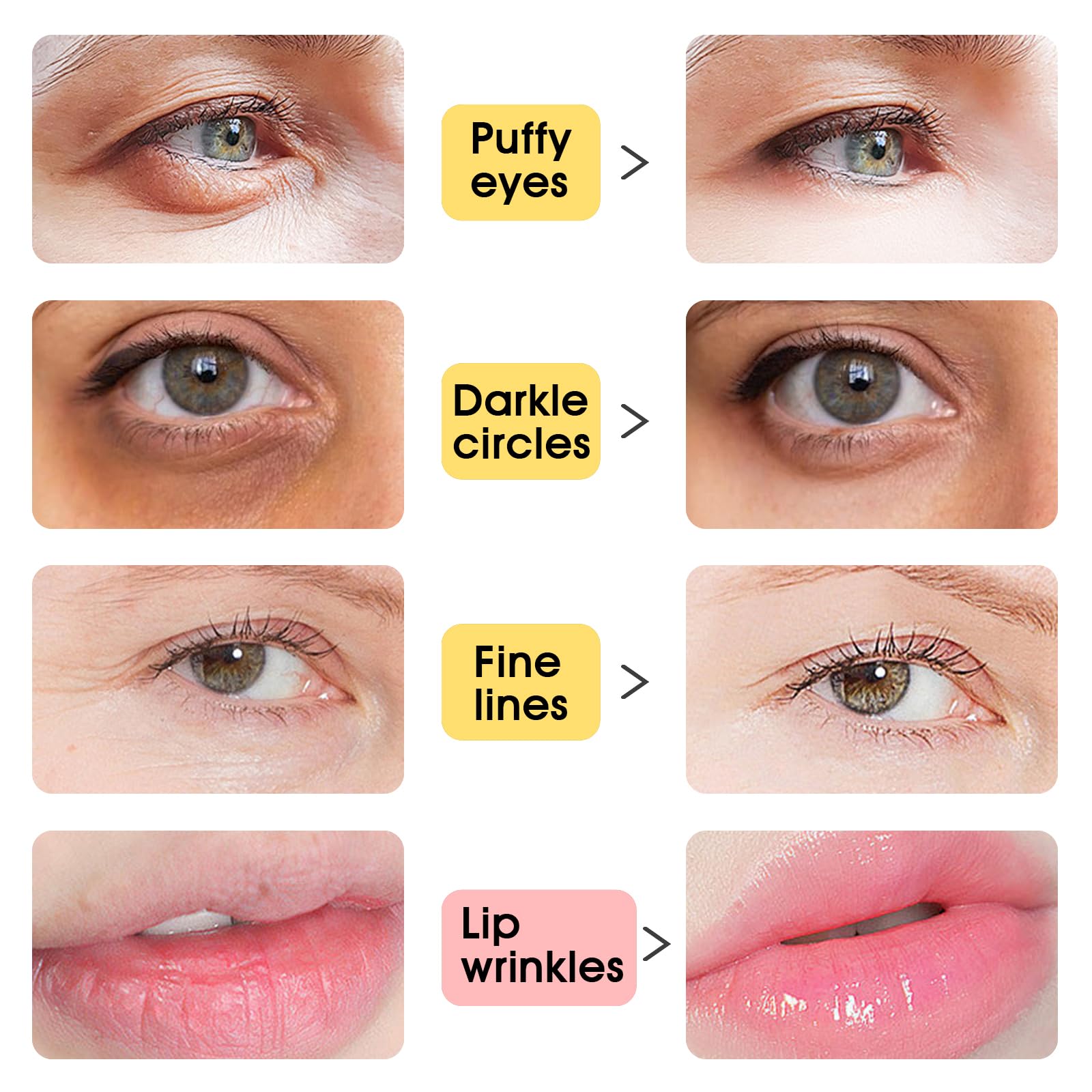 Adofect Hydrogel Caffeine Under Eye Masks, Collagen Eye Patches for Dark Circles Puffy Eyes Under Eye Bags, Deep Hydration Eye Gels for All Skin Types, Skin Care Gifts (Pink, 30 Pairs)