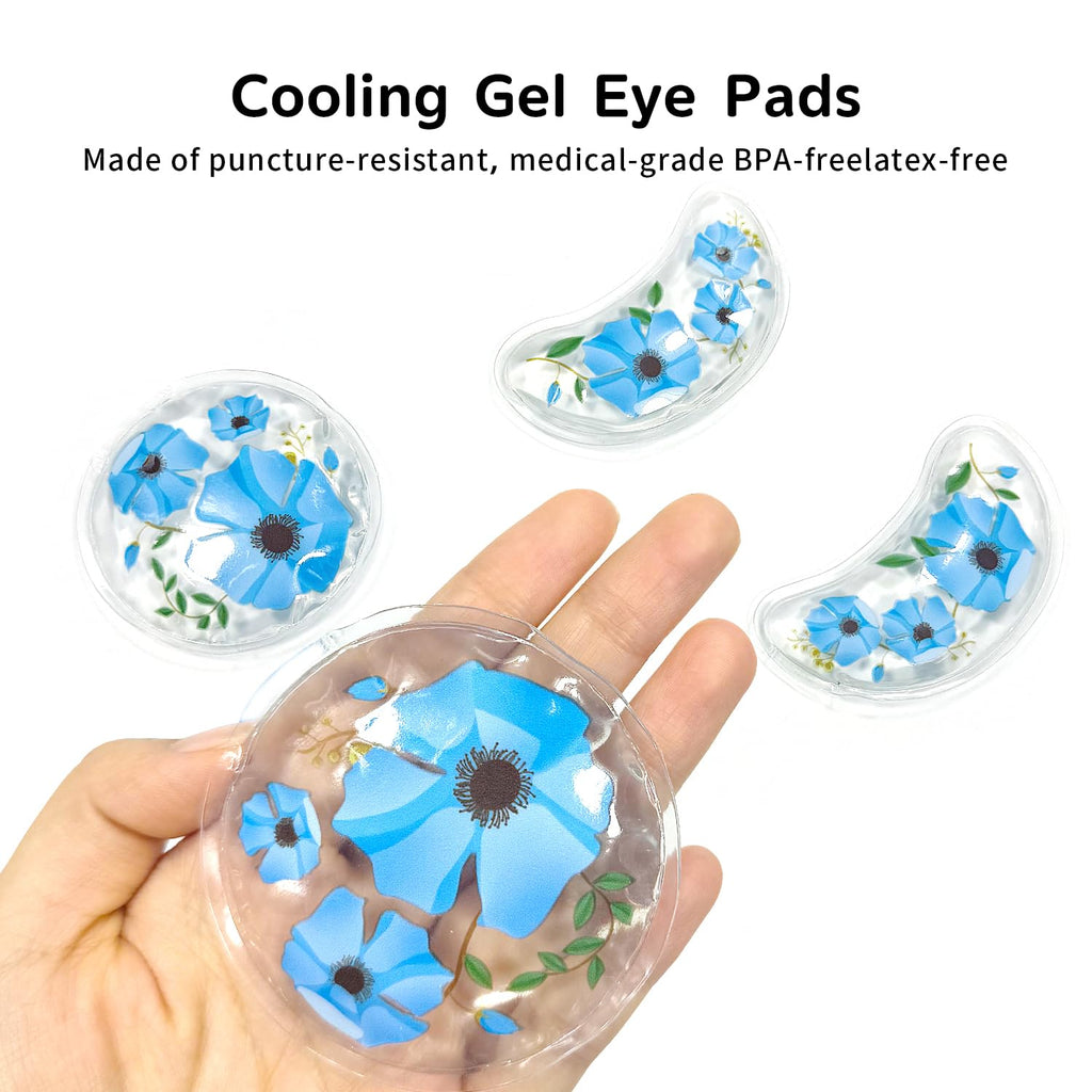 4PCS Gel Eye Ice Pack Set Reusable, Cold and Hot Compress for Eyes, Ice Pack for Eyes, Cooling Eye Pads for Eye Strain, Swelling, Redness, Dark Circles, Puffy Eyes, and Eye Recovery Surgery.