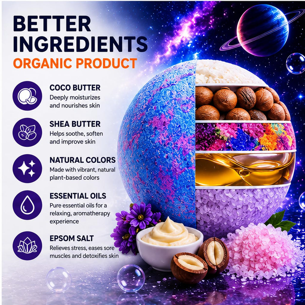 EvolutionUSA Refresh Bath Bombs for Women & Kids – 24 Bath Bombs Mini Sized, Organic Bathbomb Set, Women & Kids Bath Fizz, Luxury Gift for Mother’s Day, Easter, Valentines, Birthday or Self Care