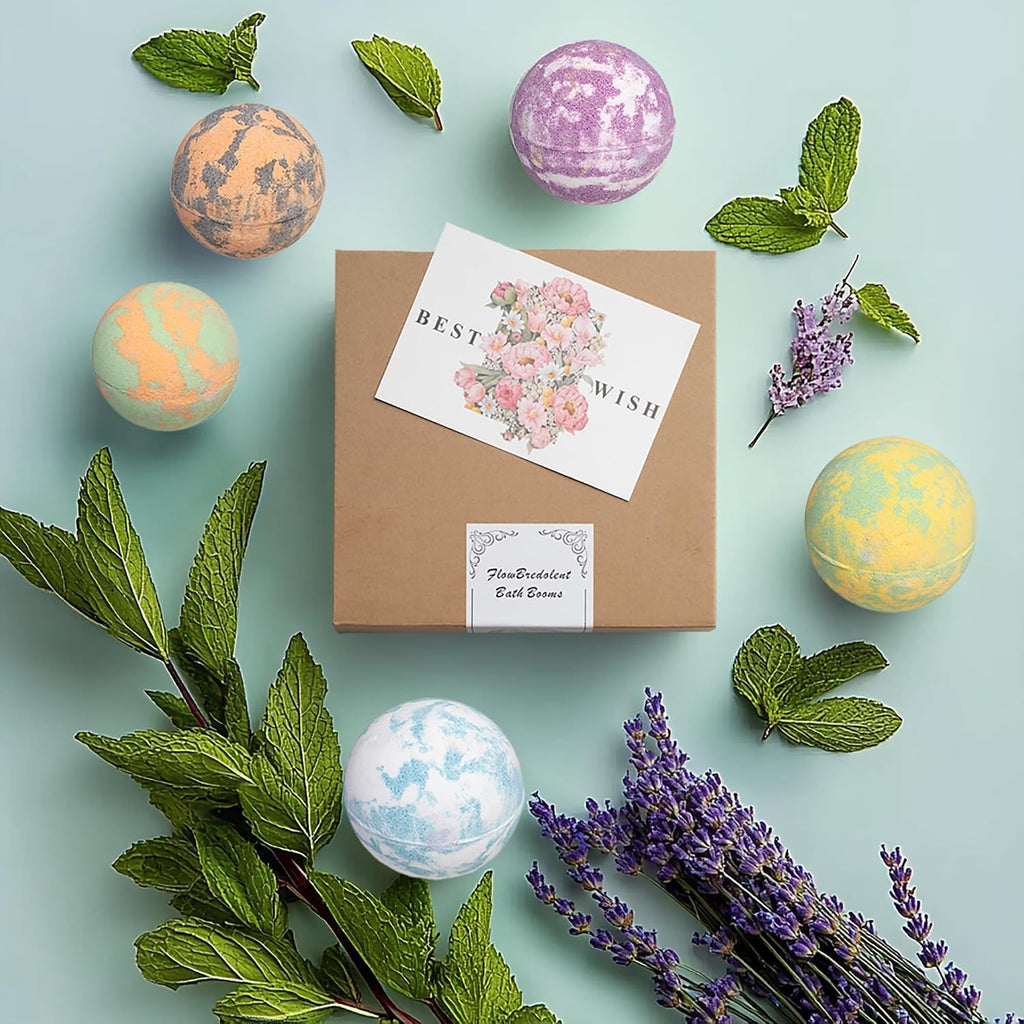 Bath Bombs for Women, 9pcs Handmade Bubble Bath Bombs with Natural Essential Oils, Wonderfull Gift for Women, as Well as Nice Valentine's Day or Birthday Gift for Wife and Girlfriend