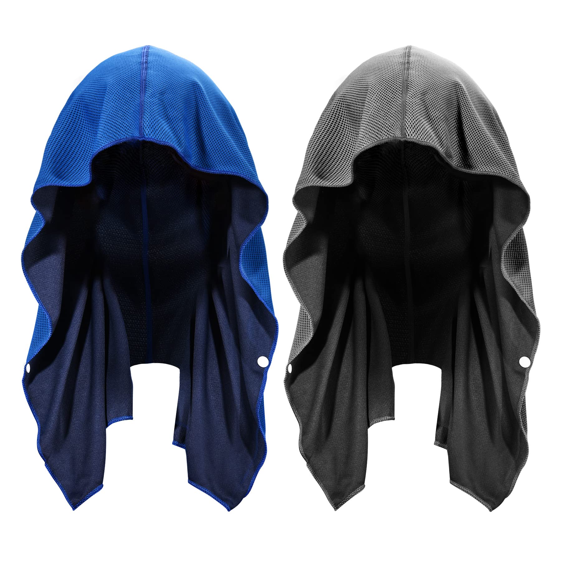Sukeen Cooling Hoodie Towel, Cooling Towels for Neck and Face Quick Drying Absorbent, UV Protection Cooling Neck Wraps, Sport Workout Camping Cycling Cooling Towel