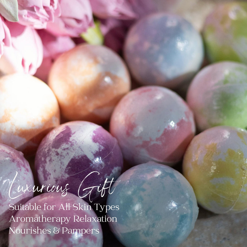 EvolutionUSA Refresh Bath Bombs for Women & Kids – 24 Bath Bombs Mini Sized, Organic Bathbomb Set, Women & Kids Bath Fizz, Luxury Gift for Mother’s Day, Easter, Valentines, Birthday or Self Care