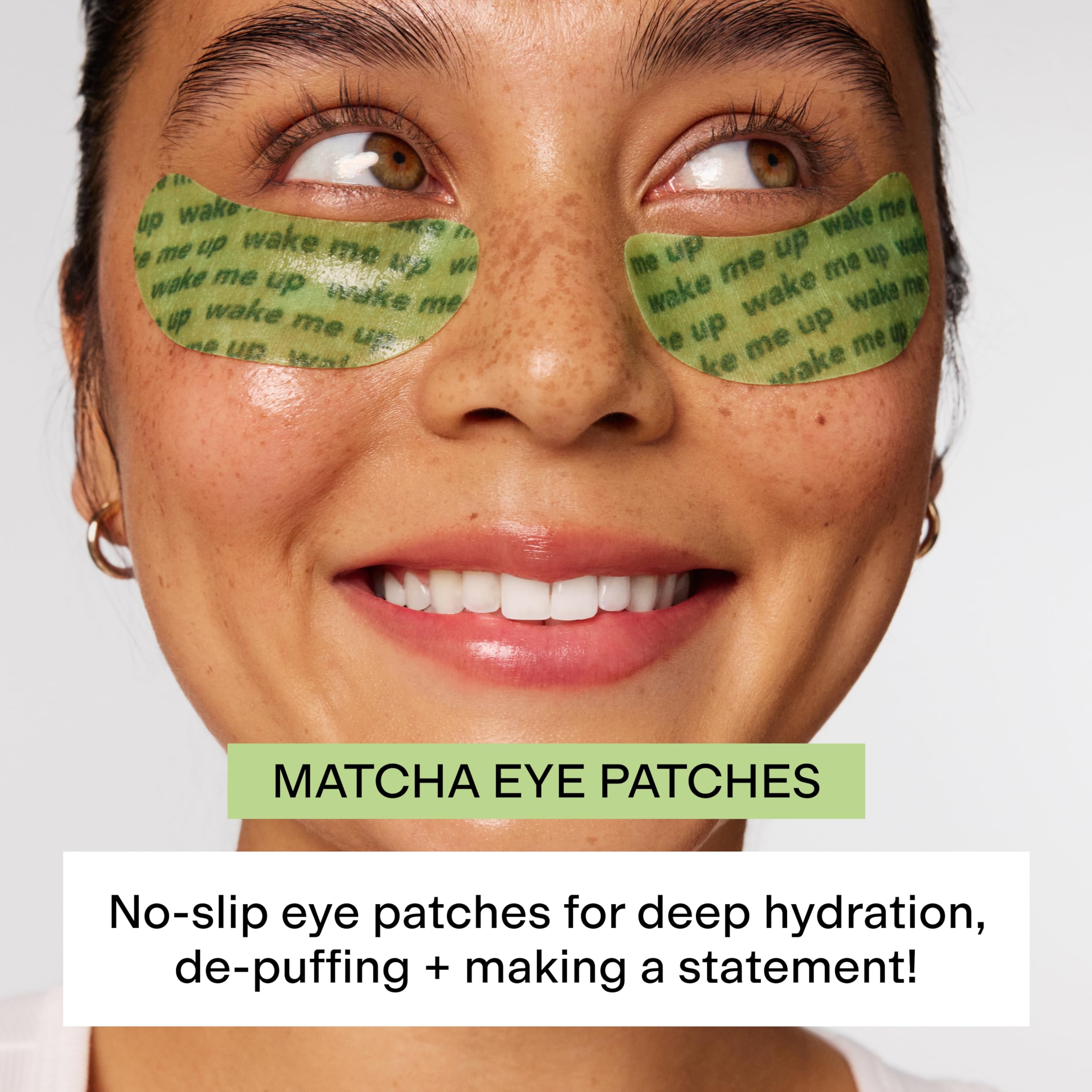 CLEARSTEM EYE CANDY Matcha Under Eye Patches - Eye Masks for Dark Circles and Puffiness, No Slip Patches with Caffeine, Peptides and Botanical Blend - Lightweight Under Eye Depuffer Care - 7 Pairs
