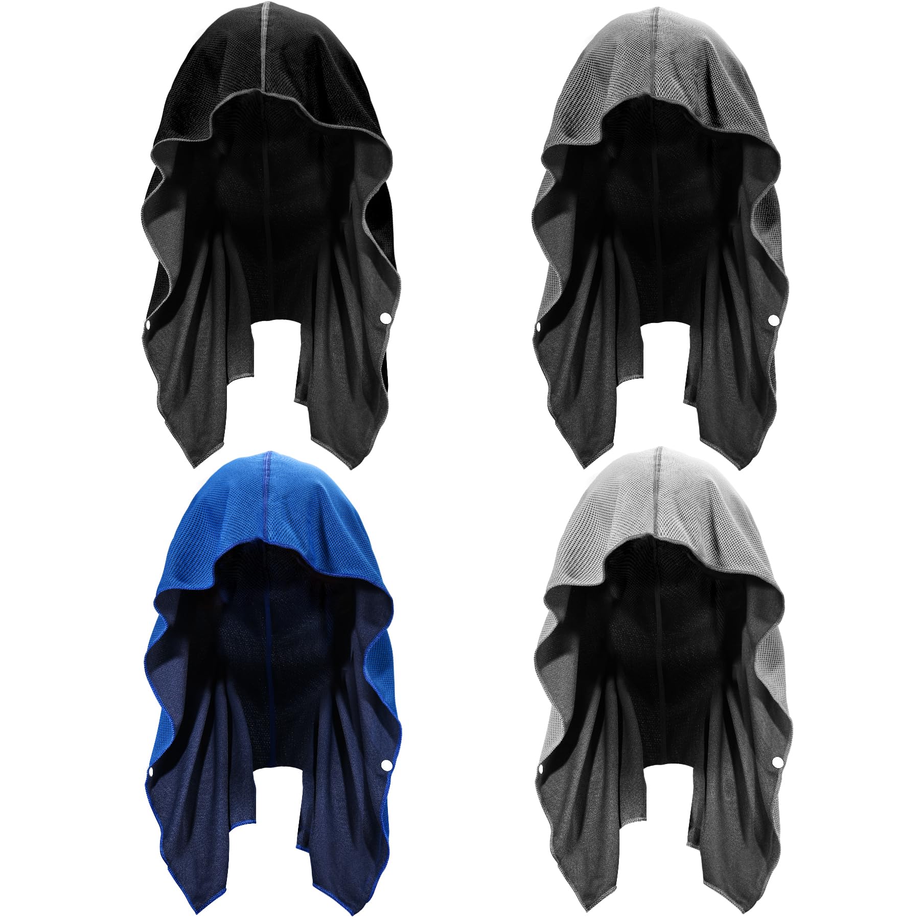 Sukeen Cooling Hoodie Towel, Cooling Towels for Neck and Face Quick Drying Absorbent, UV Protection Cooling Neck Wraps, Sport Workout Camping Cycling Cooling Towel