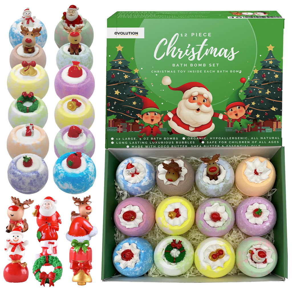 EvolutionUSA Refresh Bath Bombs for Women & Kids – 24 Bath Bombs Mini Sized, Organic Bathbomb Set, Women & Kids Bath Fizz, Luxury Gift for Mother’s Day, Easter, Valentines, Birthday or Self Care