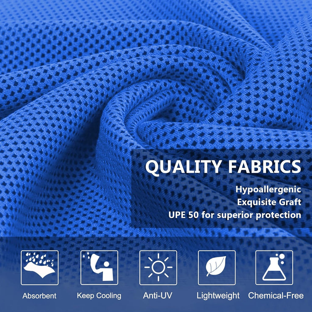 Amgico 10 Pack Cooling Towel(40"x12") for Neck and face, Ice Towel, Soft Breathable Towels, Cooling Rags for Yoga, Sport, Running, Workout, Gym, Camping, Fitness, Workout & More