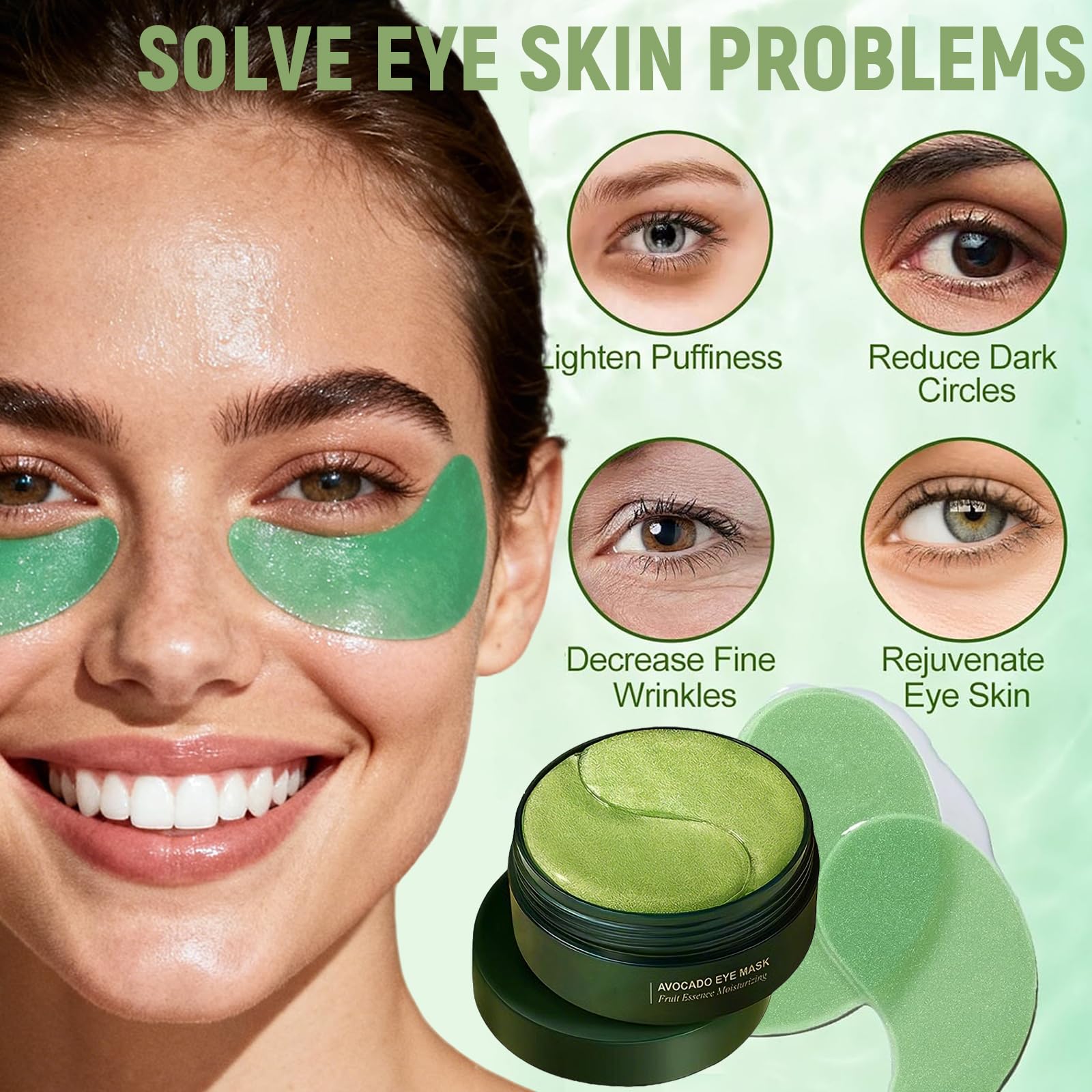 60 Pcs Gradient Under Eye Patches, Eye Patches for Puffy Eyes and Dark Circles, Eye Patches for Dark Circles, Under Eye Mask, Collagen Eye Patches, Eye Mask Skincare, Reduce Wrinkles and Fine Lines