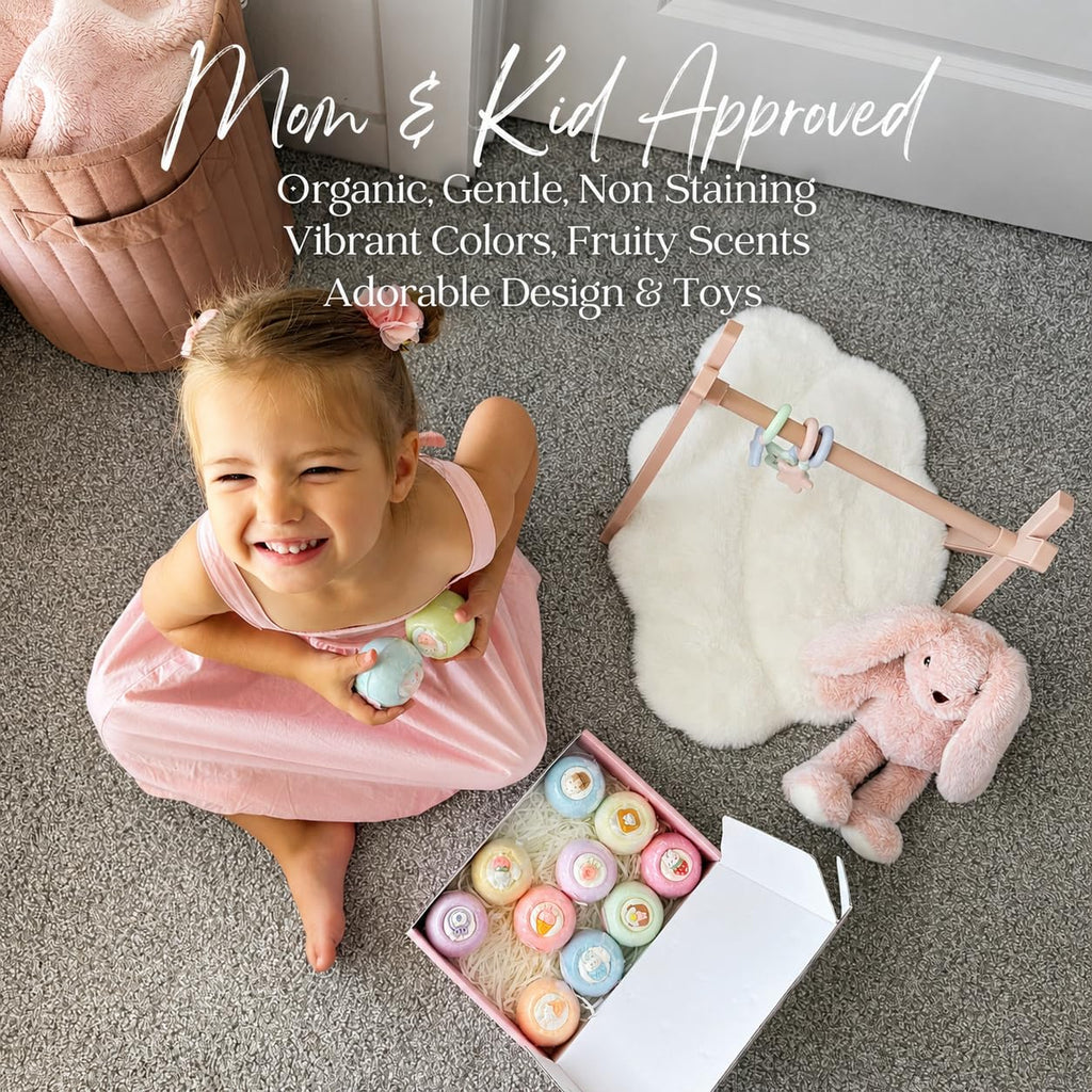 EvolutionUSA Refresh Bath Bombs for Women & Kids – 24 Bath Bombs Mini Sized, Organic Bathbomb Set, Women & Kids Bath Fizz, Luxury Gift for Mother’s Day, Easter, Valentines, Birthday or Self Care