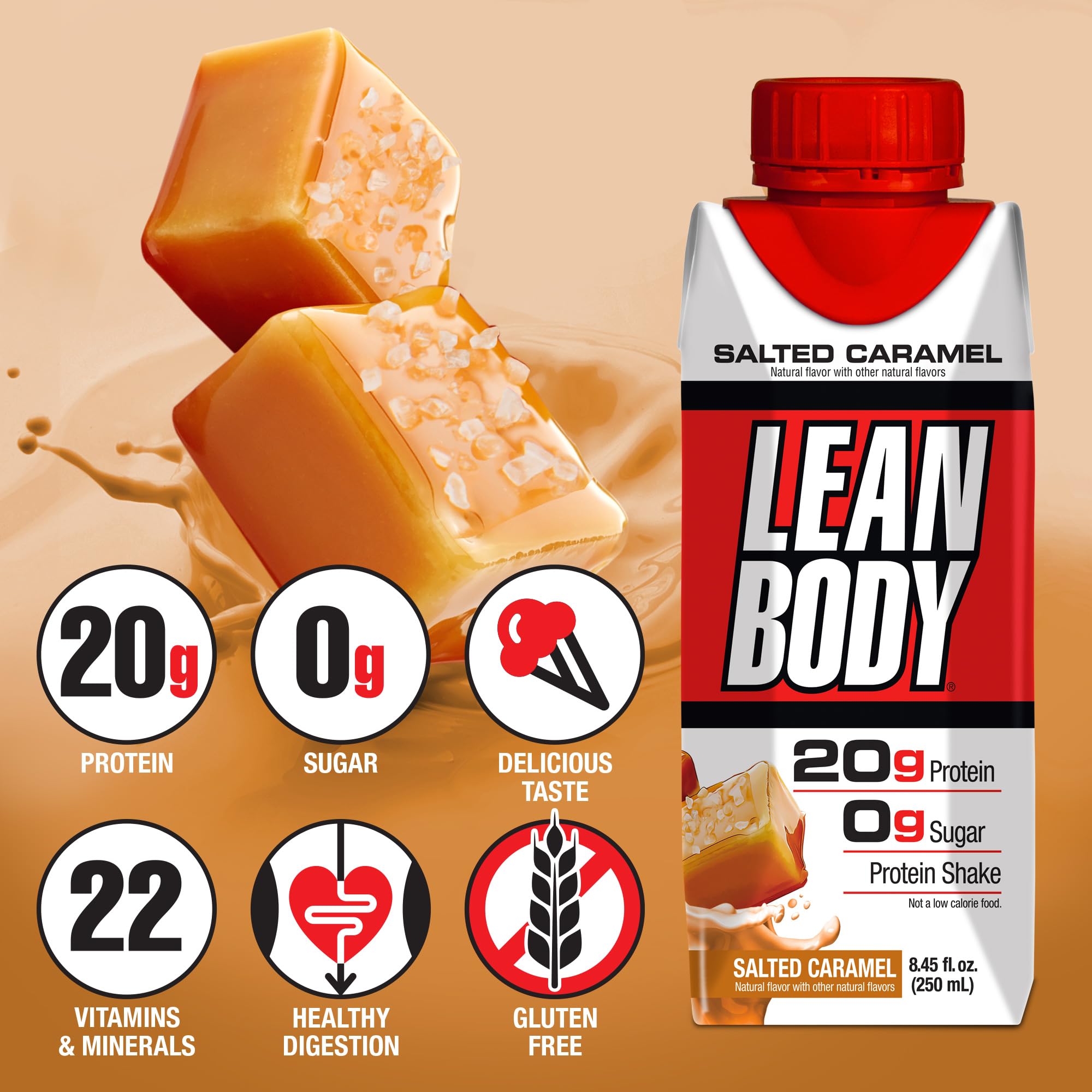 Labrada Lean Body Ready-to-Drink Chocolate Protein Shake, 40g Protein, Whey Blend, 0 Sugar, Gluten Free, 22 Vitamins & Minerals, LABRADA, 17 Fl Oz (Pack of 12)