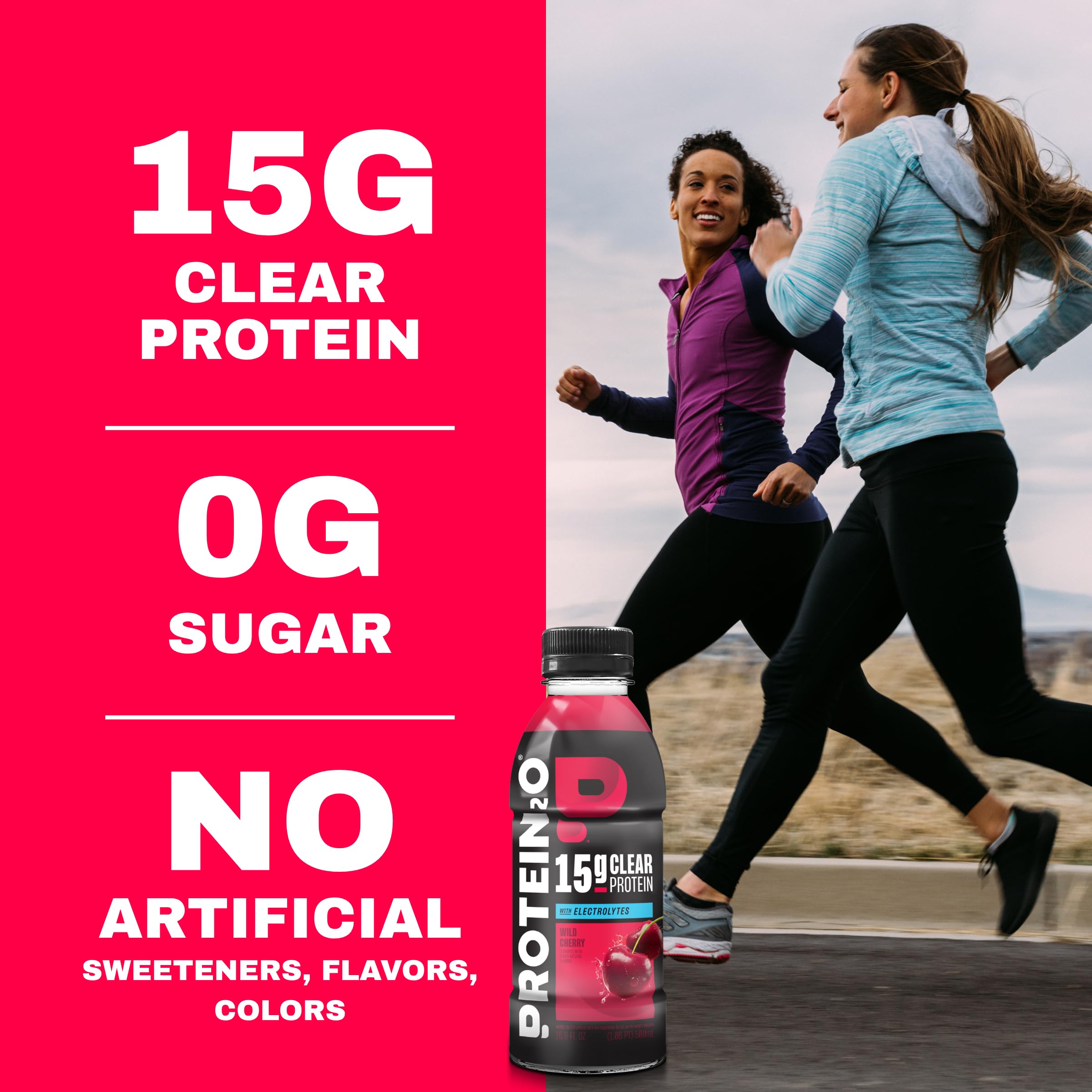 Protein2o 15g Whey Protein Infused Water, Peach Mango, 16.9 Oz Bottle (Pack of 12)
