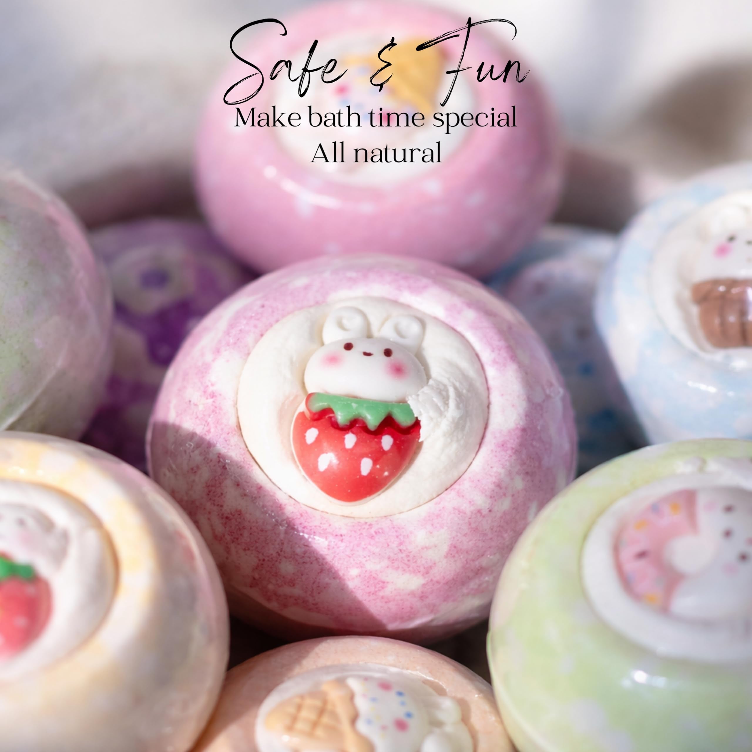 EvolutionUSA Refresh Bath Bombs for Women & Kids – 24 Bath Bombs Mini Sized, Organic Bathbomb Set, Women & Kids Bath Fizz, Luxury Gift for Mother’s Day, Easter, Valentines, Birthday or Self Care
